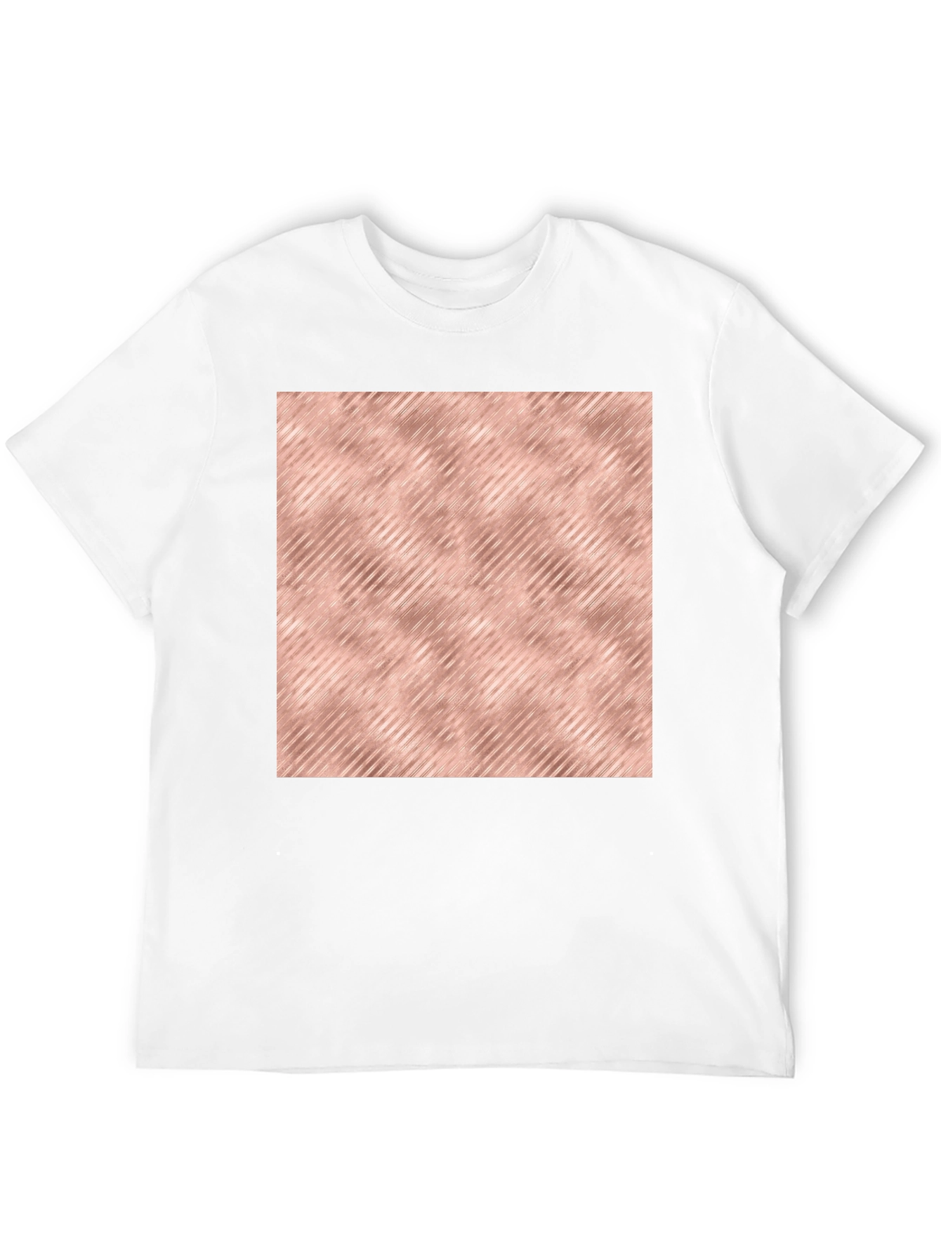 Modern Black T-Shirt with Rose Gold Pattern