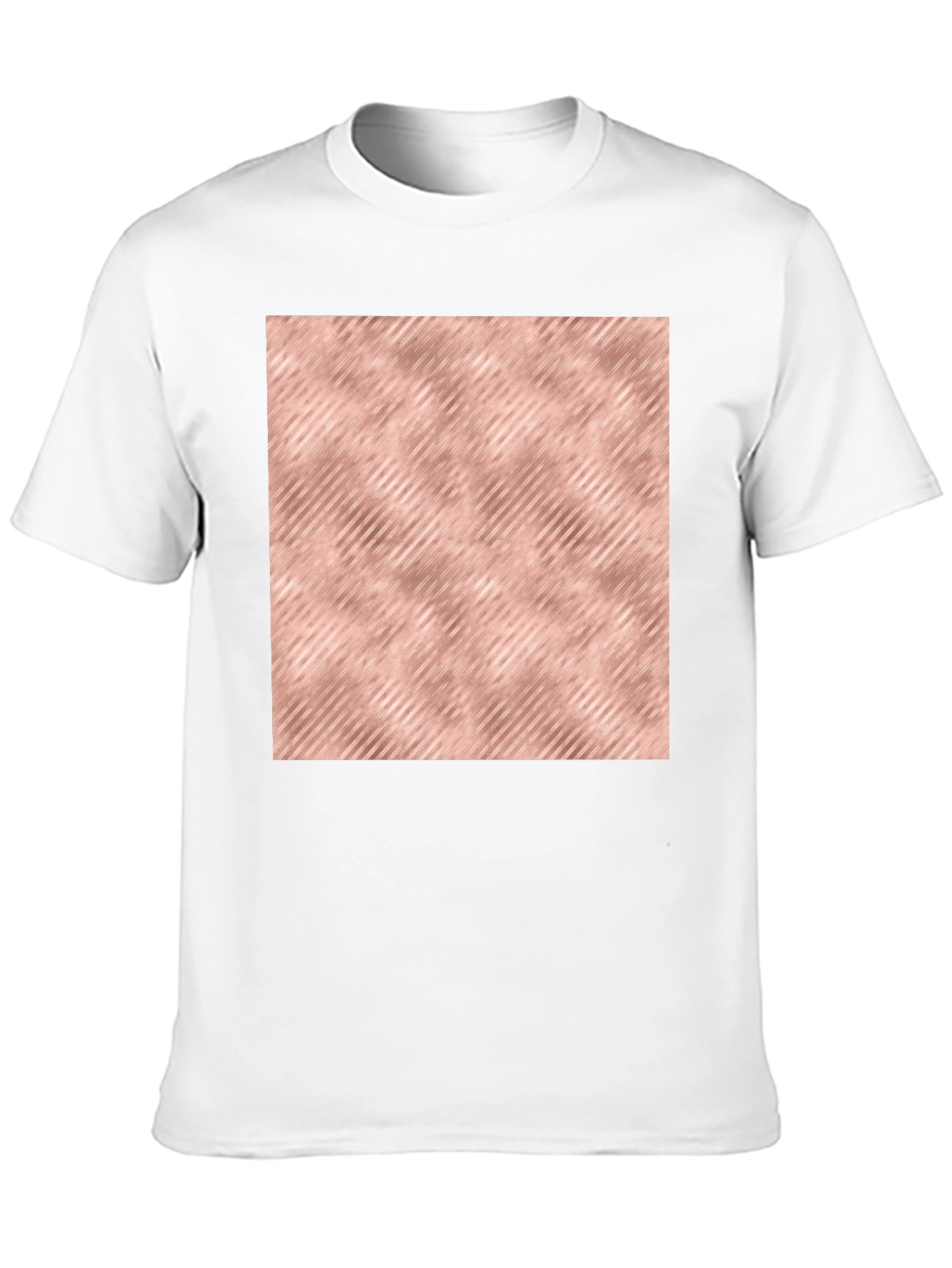 Modern Black T-Shirt with Rose Gold Pattern