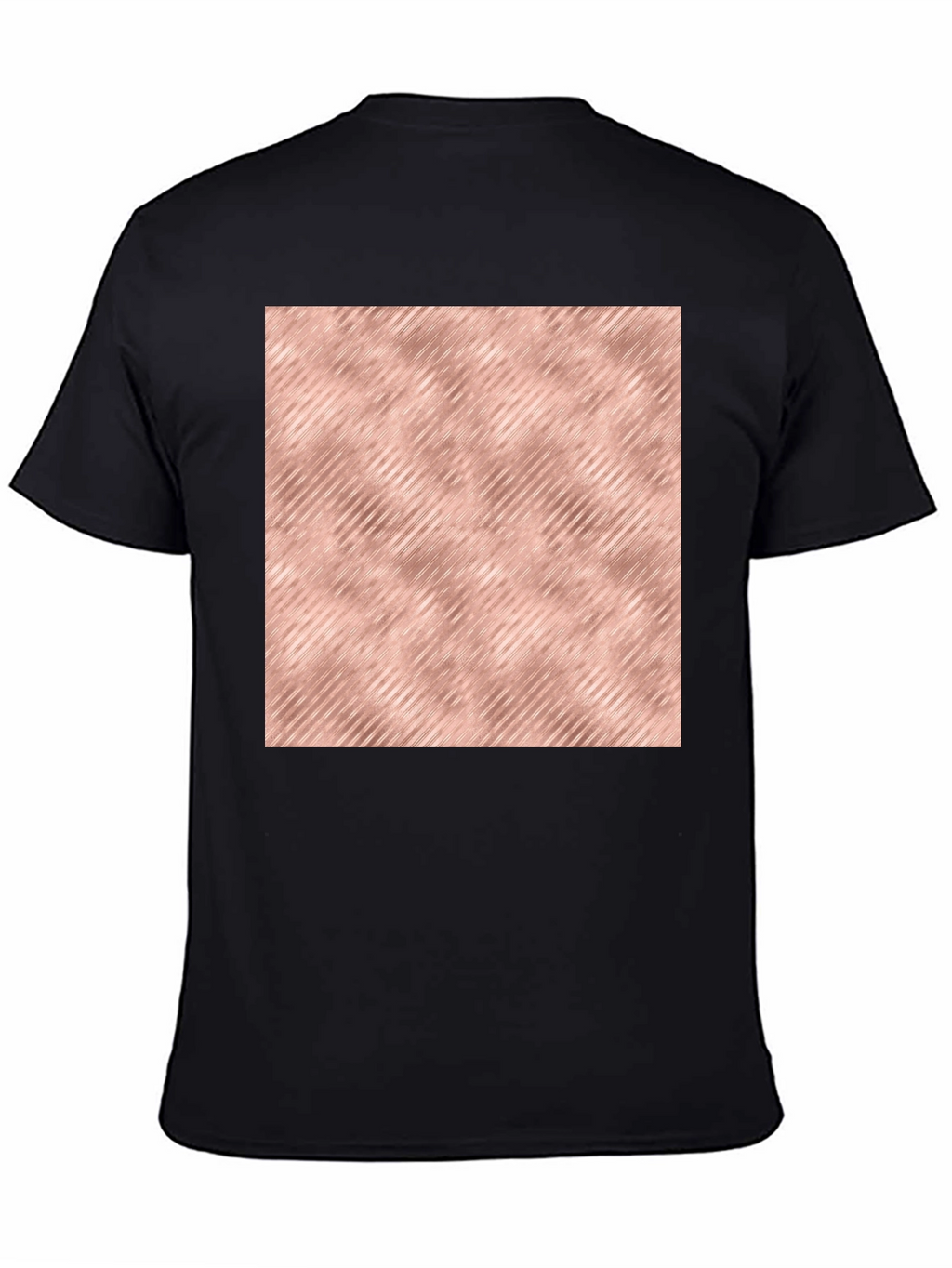 Modern Black T-Shirt with Rose Gold Pattern