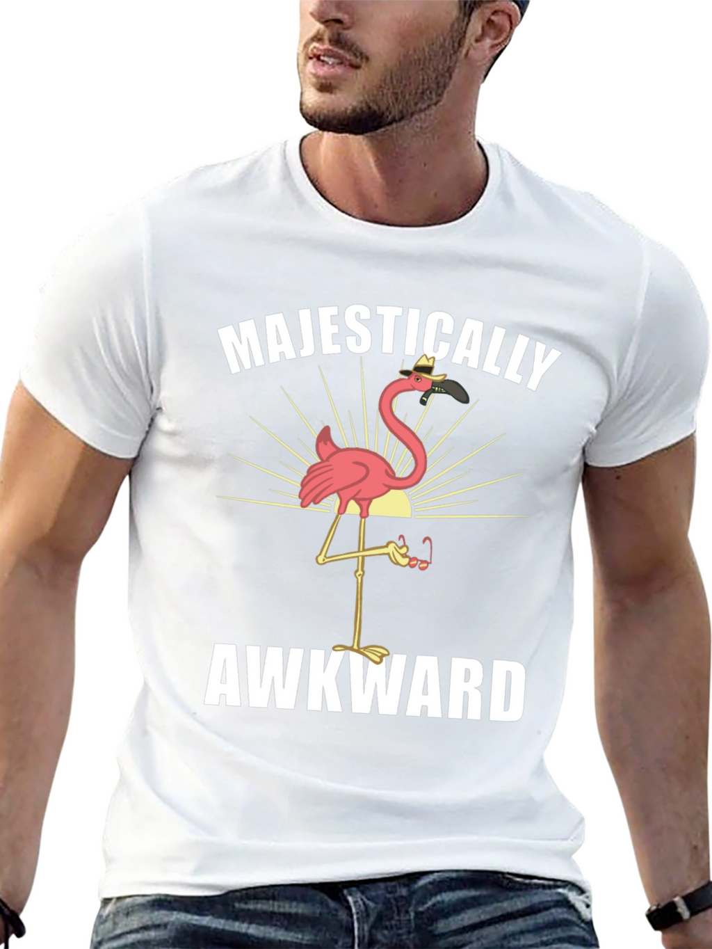 Majestically Awkward Flamingo T-Shirt