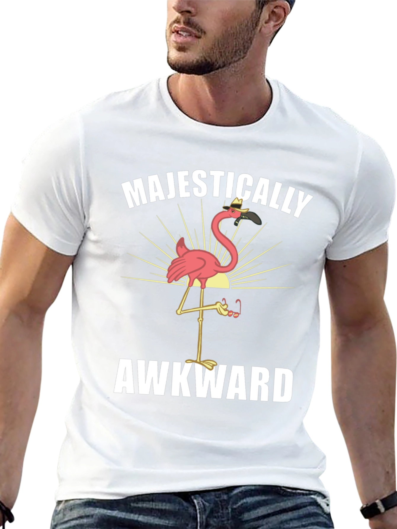 Majestically Awkward Flamingo T-Shirt