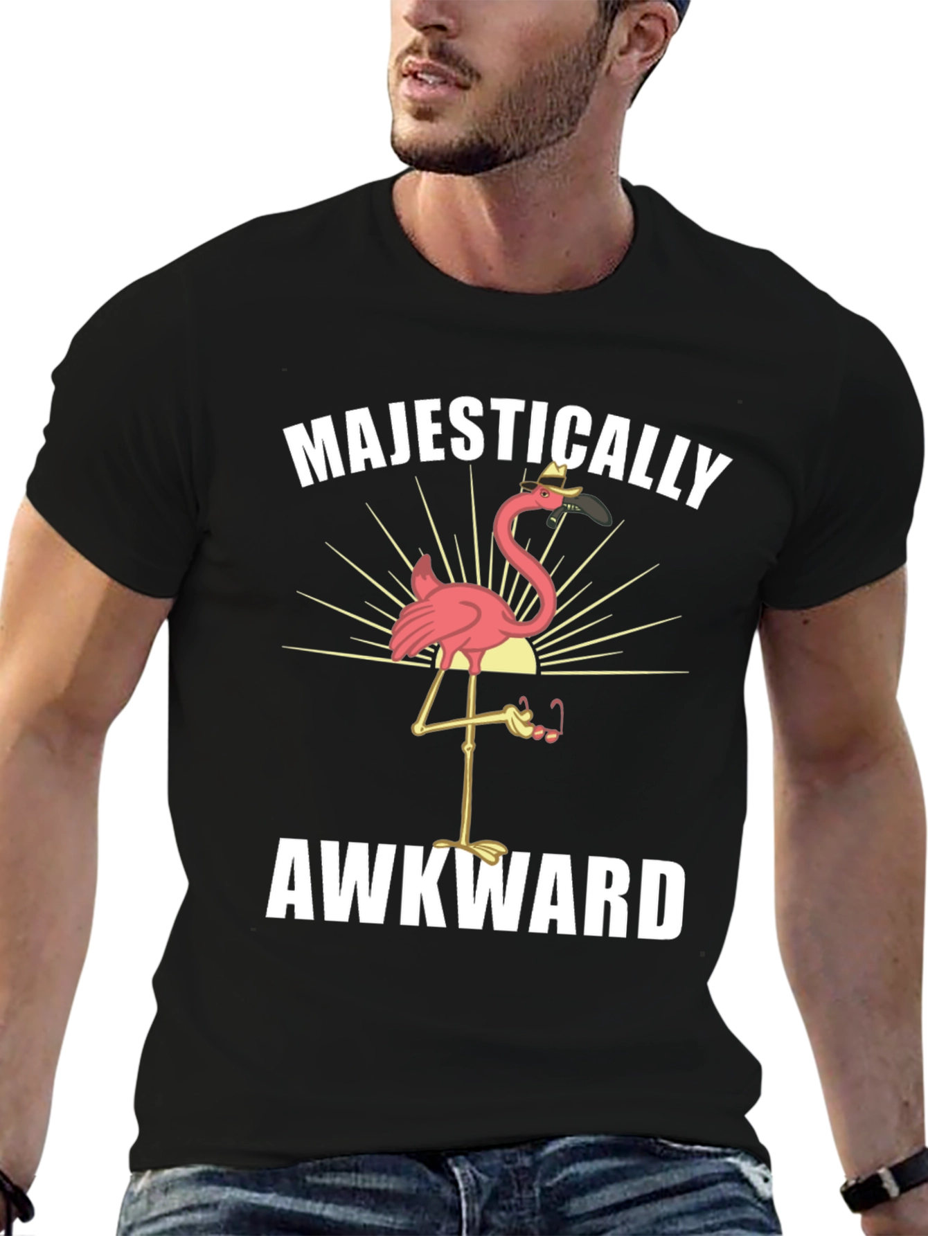 Majestically Awkward Flamingo T-Shirt