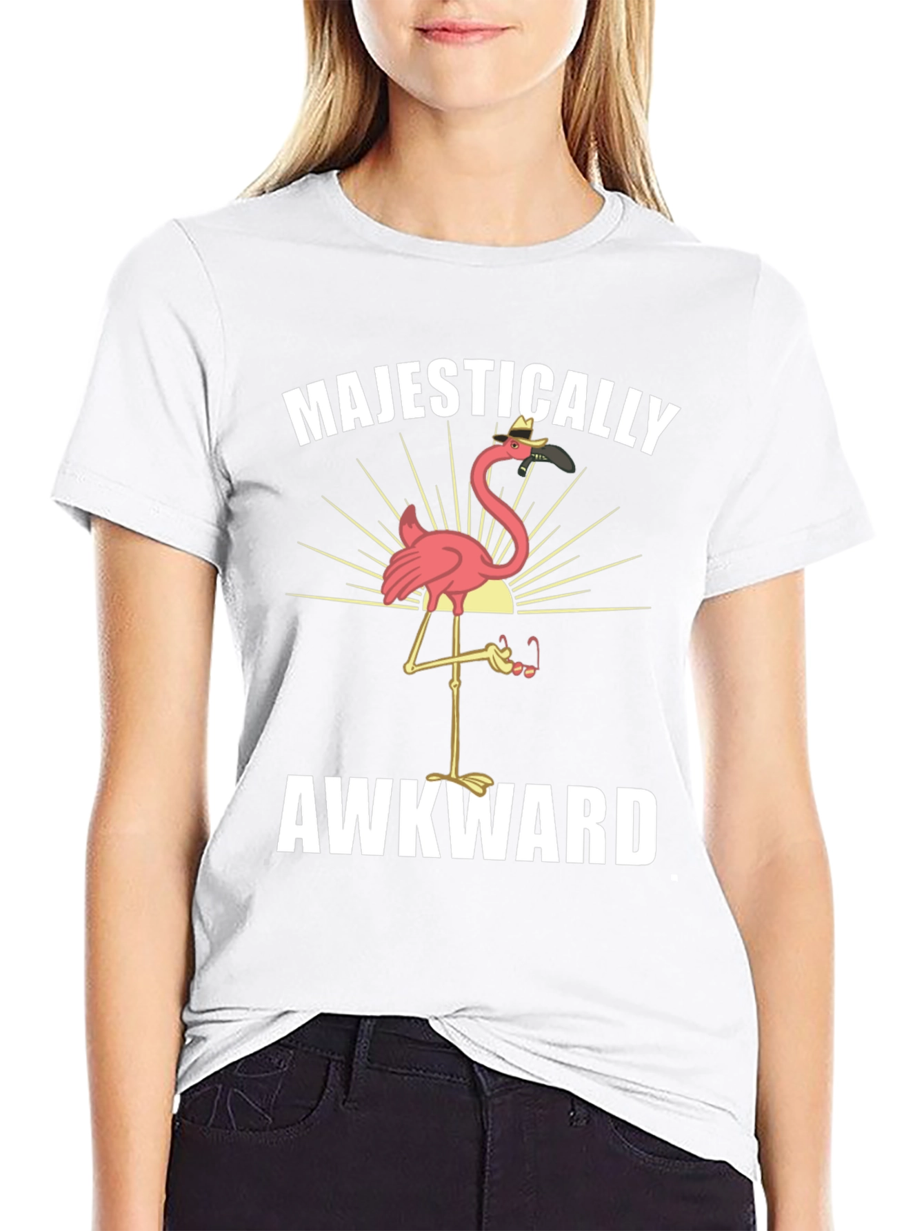 Majestically Awkward Flamingo T-Shirt