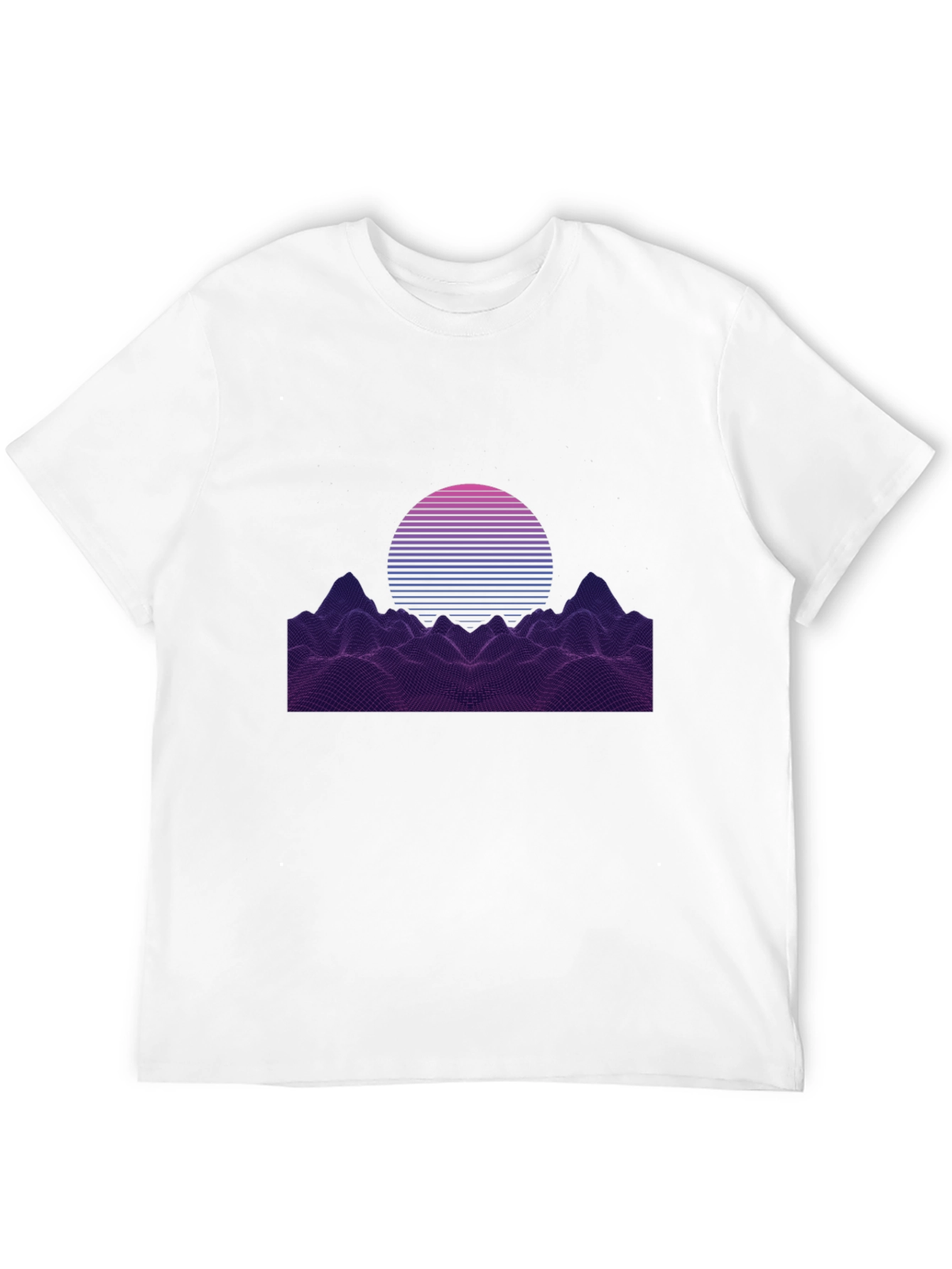 Retro Sunset Graphic Tee - Synthwave Design