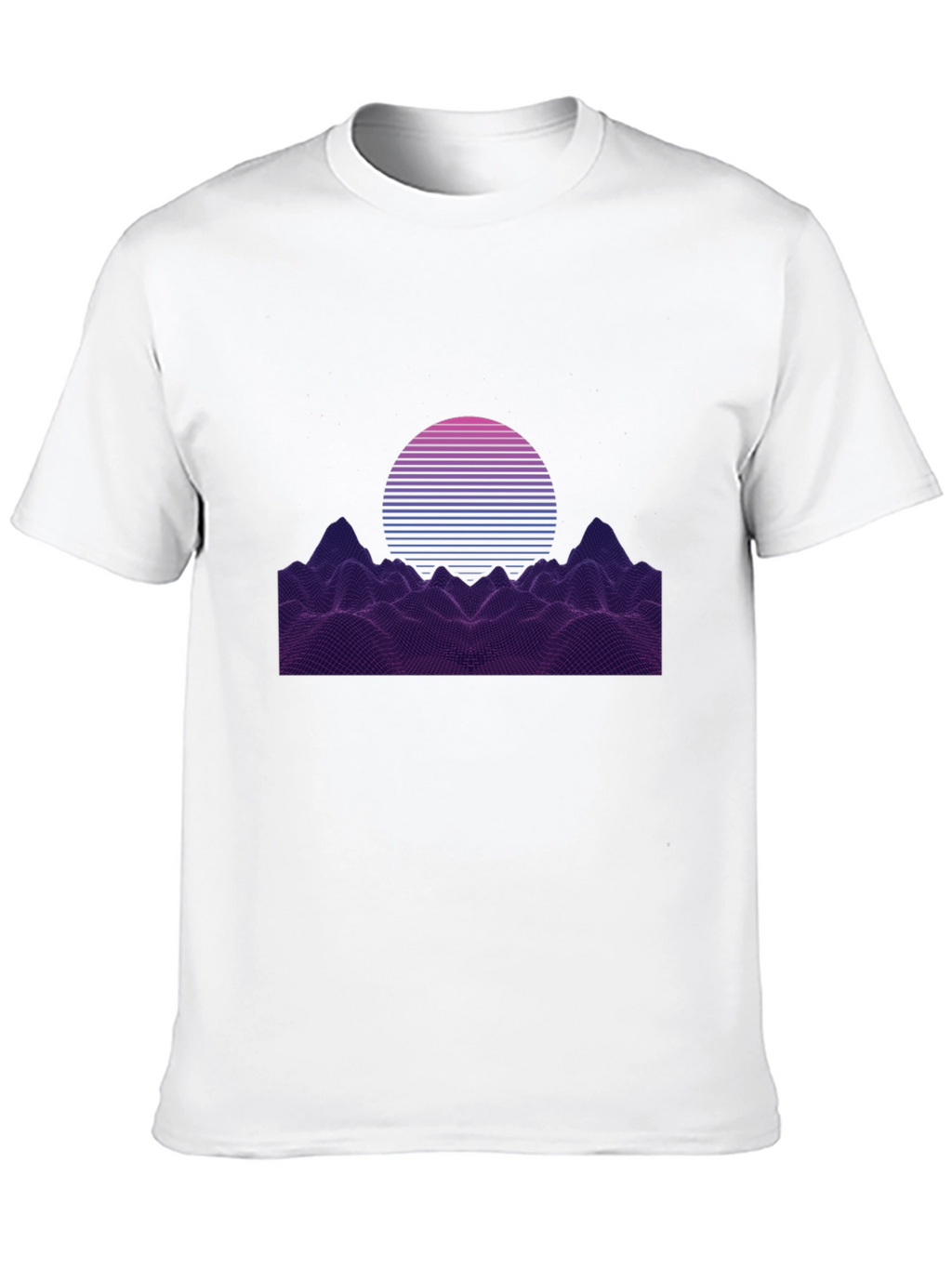 Retro Sunset Graphic Tee - Synthwave Design