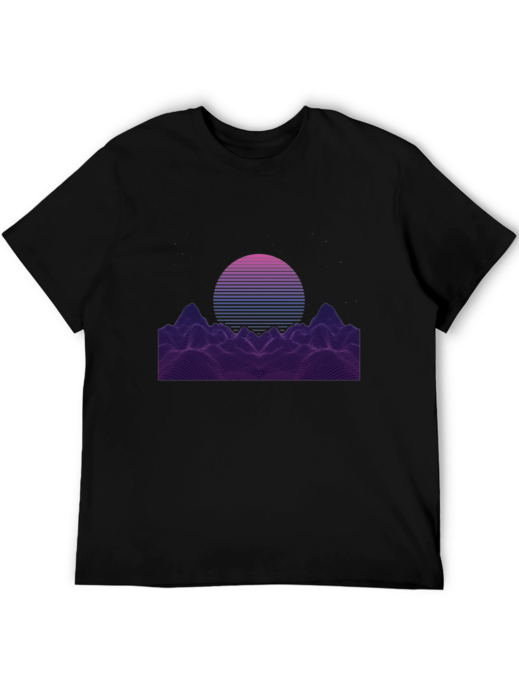 Retro Sunset Graphic Tee - Synthwave Design
