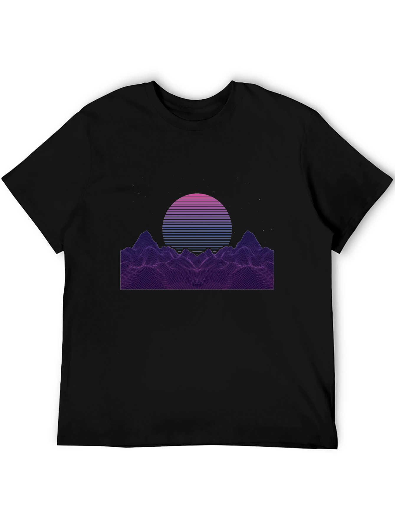 Retro Sunset Graphic Tee - Synthwave Design