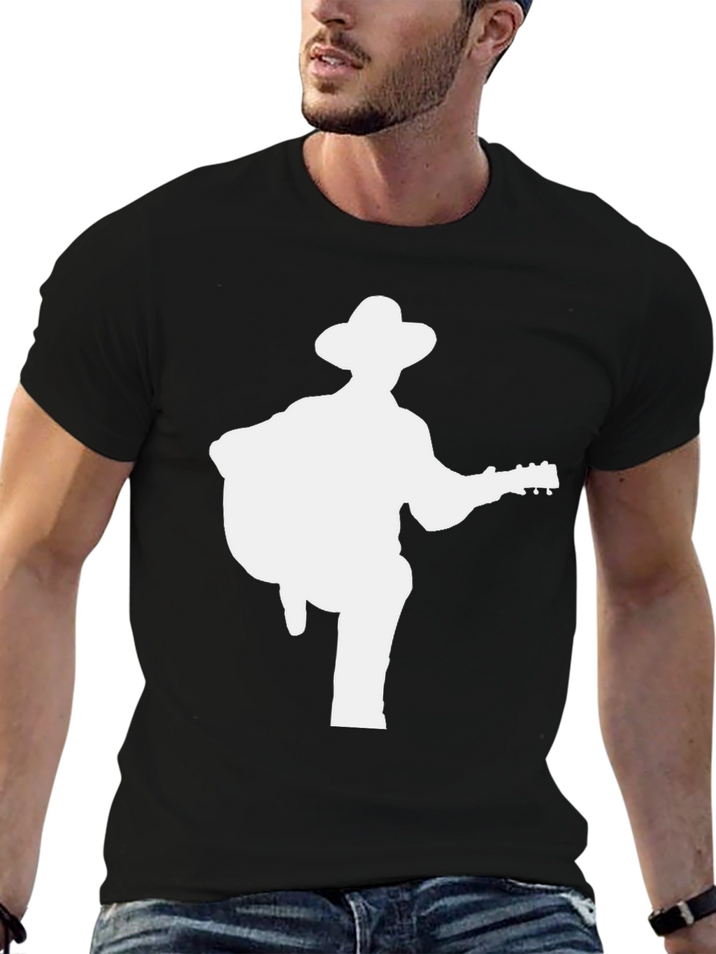 Musician Silhouette Black T-Shirt