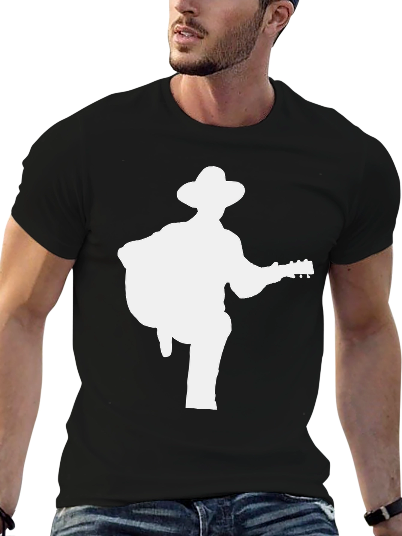 Musician Silhouette Black T-Shirt