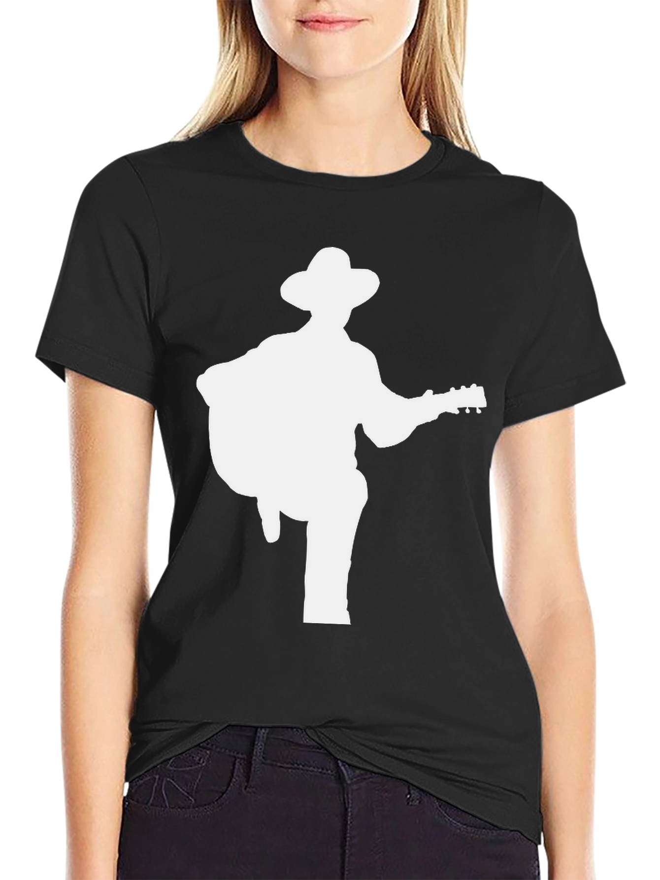 Musician Silhouette Black T-Shirt