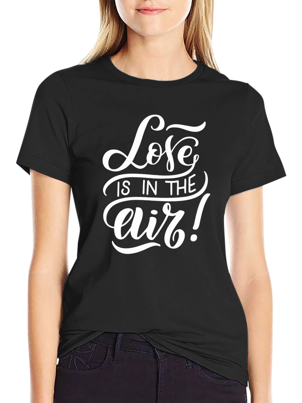 Love is in the Air Black Graphic Tee