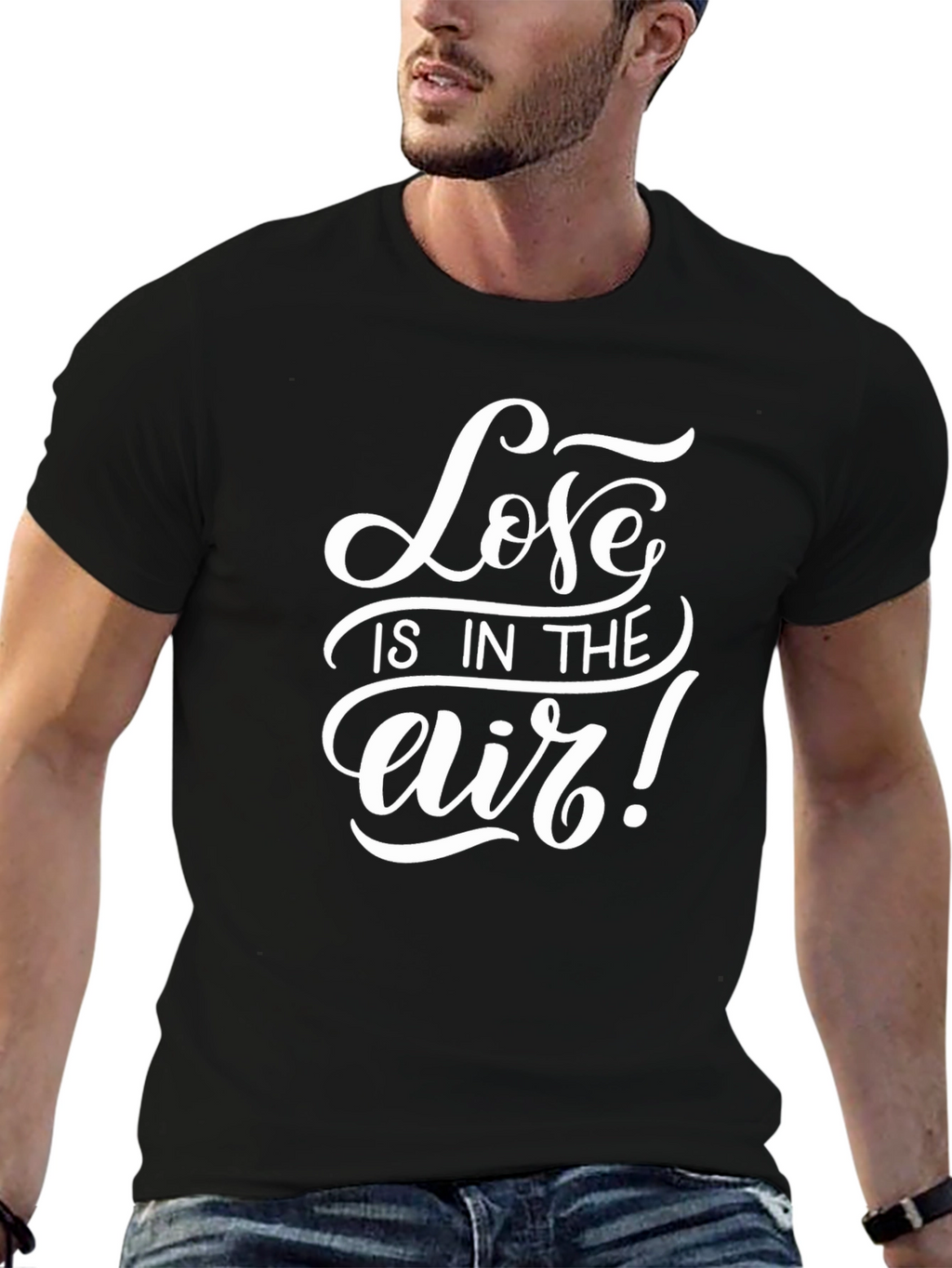 Love is in the Air Black Graphic Tee