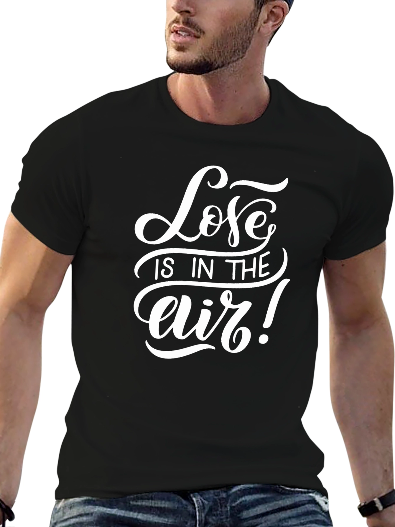 Love is in the Air Black Graphic Tee