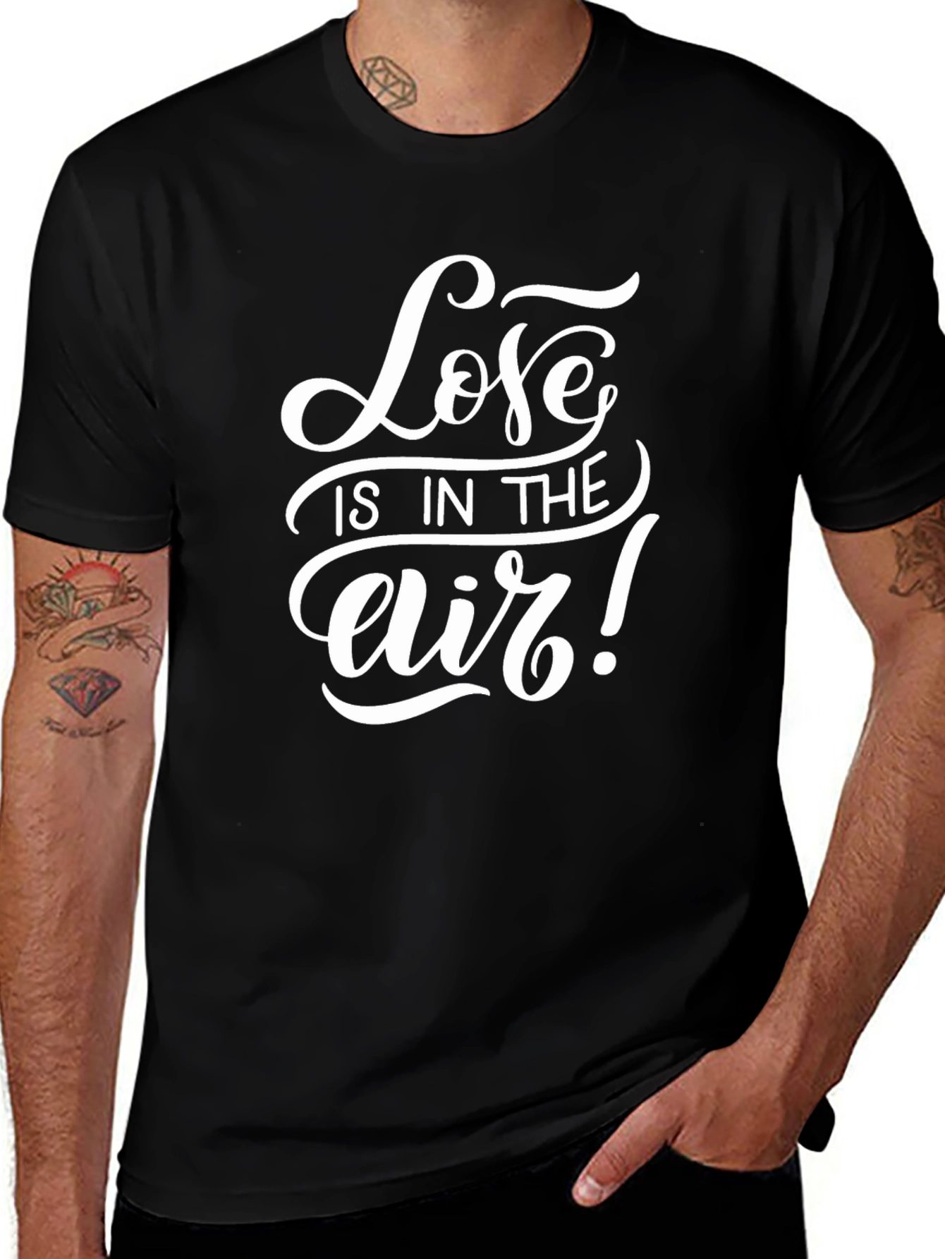 Love is in the Air Black Graphic Tee