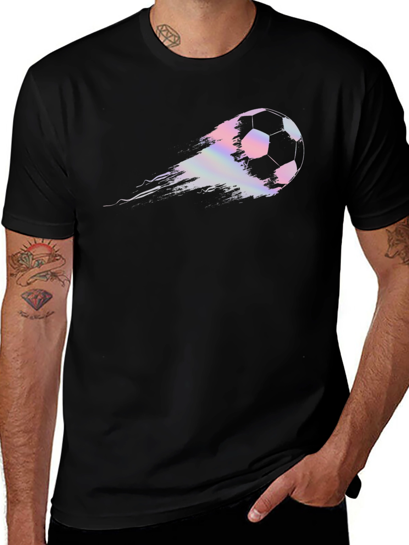 Soccer Ball Streak Graphic T-Shirt