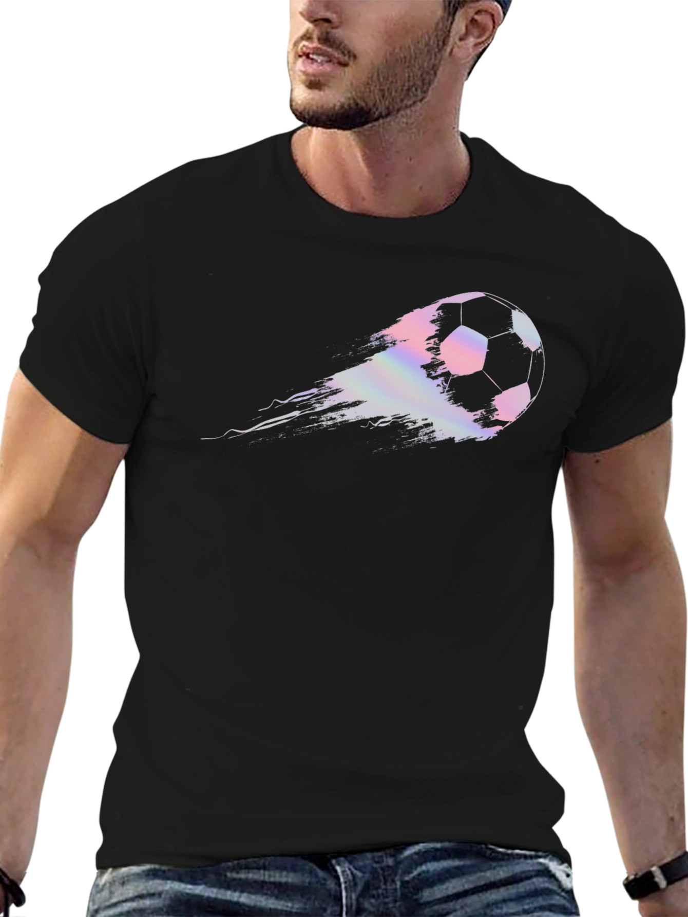 Soccer Ball Streak Graphic T-Shirt