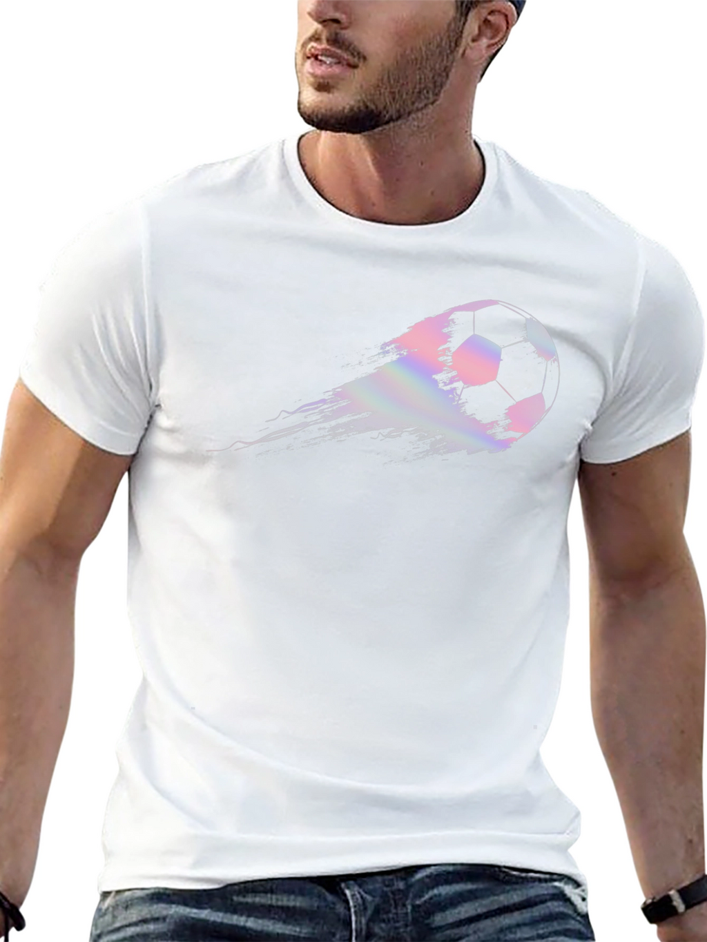 Soccer Ball Streak Graphic T-Shirt