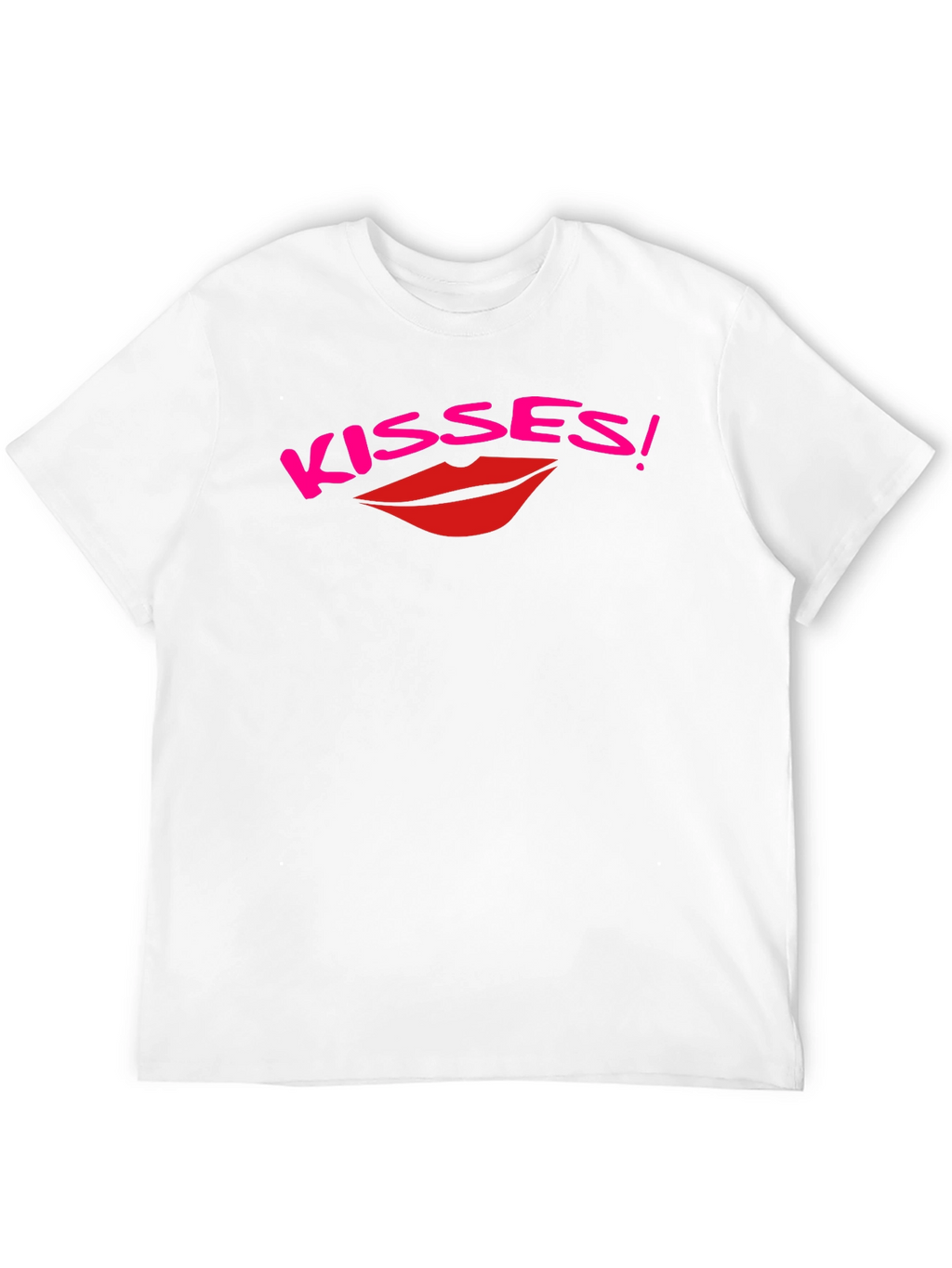 Kisses Graphic Print Black T-Shirt