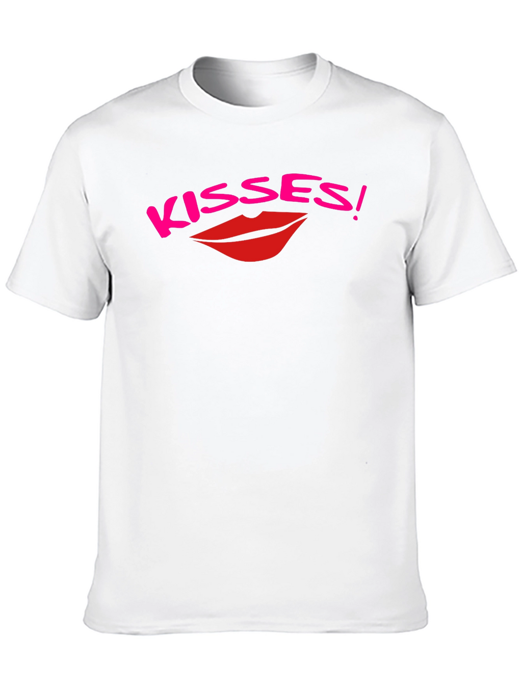 Kisses Graphic Print Black T-Shirt