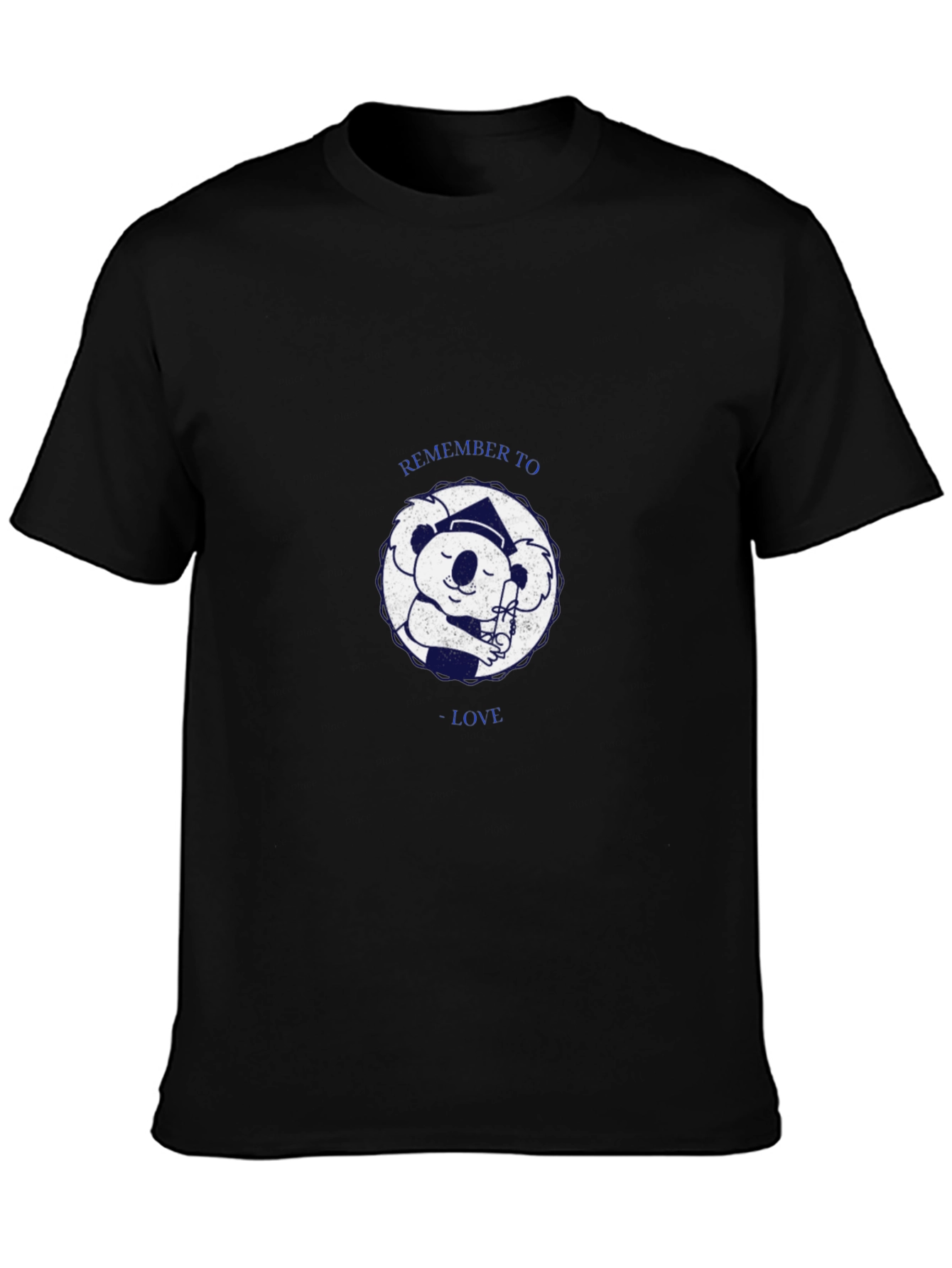 Koala Graduate Black T-Shirt - Remember To Love