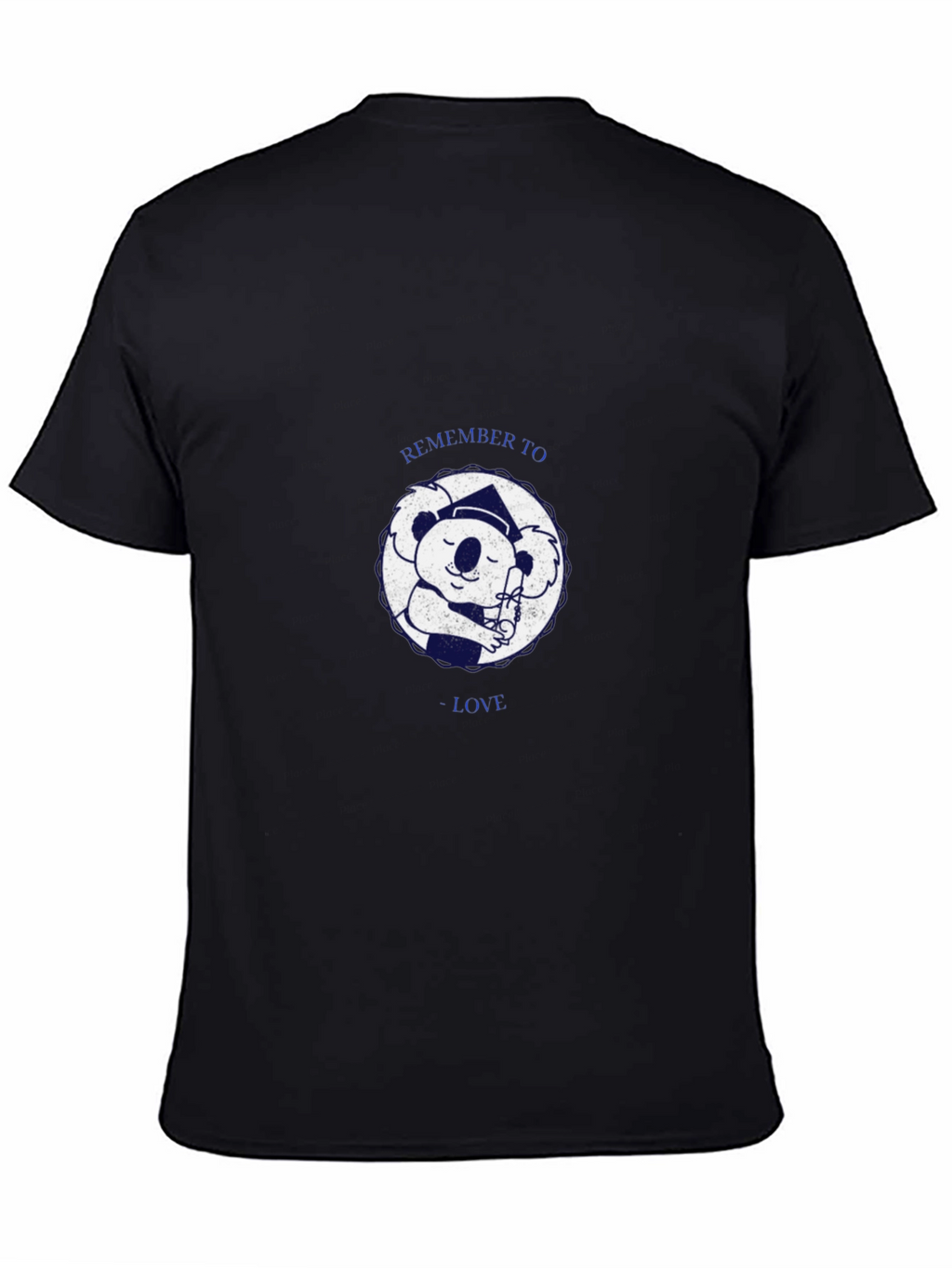 Koala Graduate Black T-Shirt - Remember To Love
