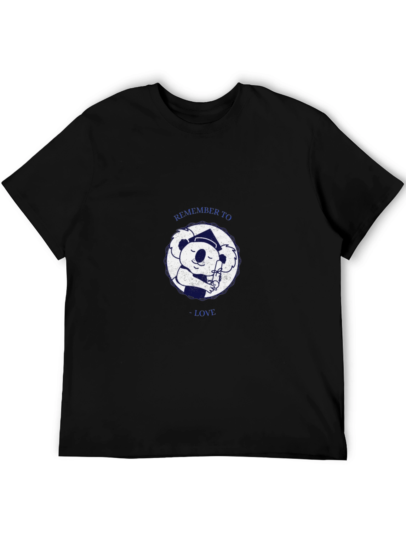 Koala Graduate Black T-Shirt - Remember To Love