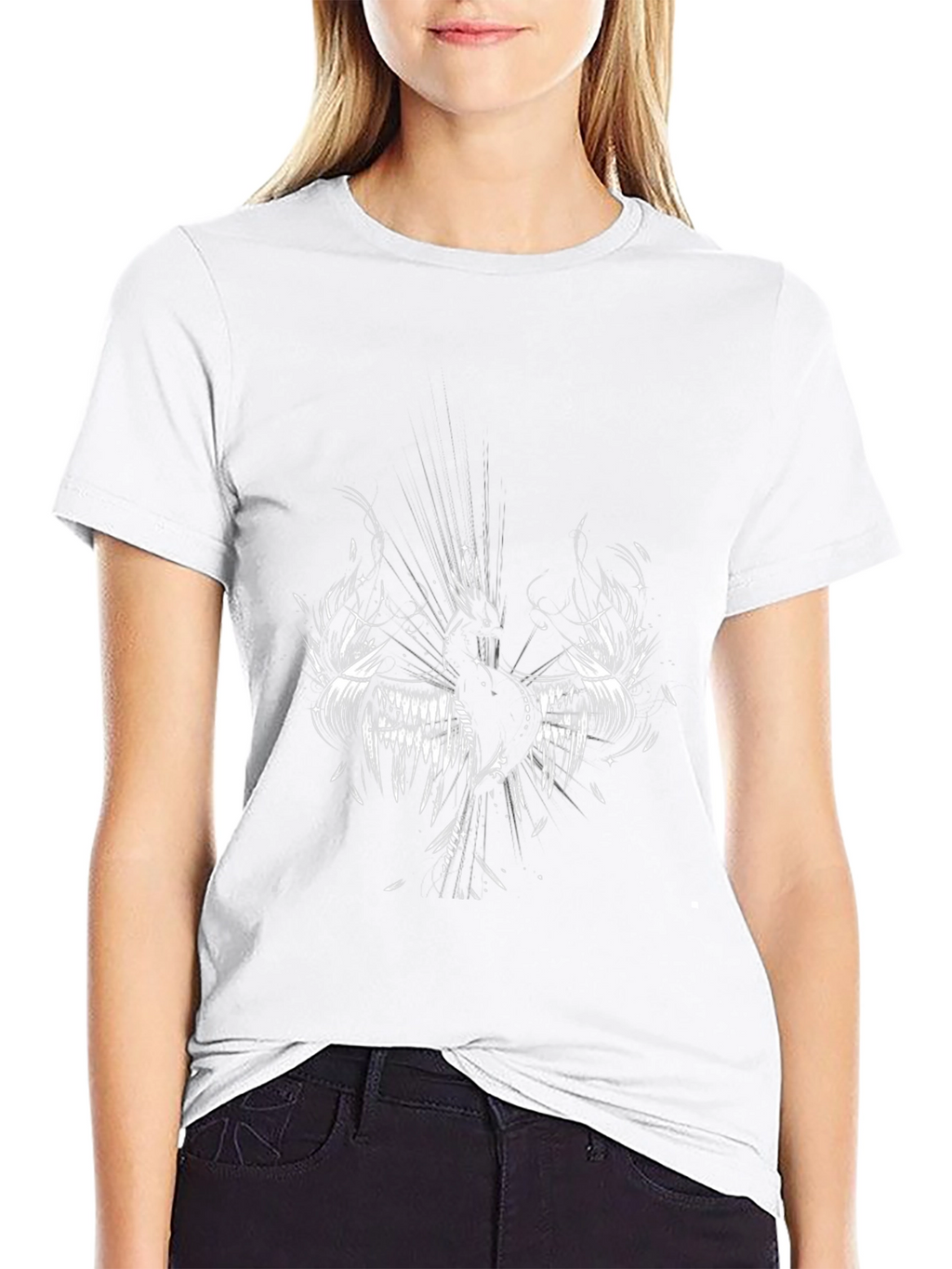 Mens Black T-Shirt with Graphic Design