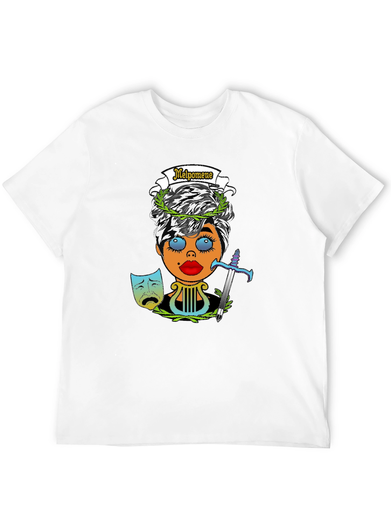 Melpomene Muse T-Shirt - Tragedy Design