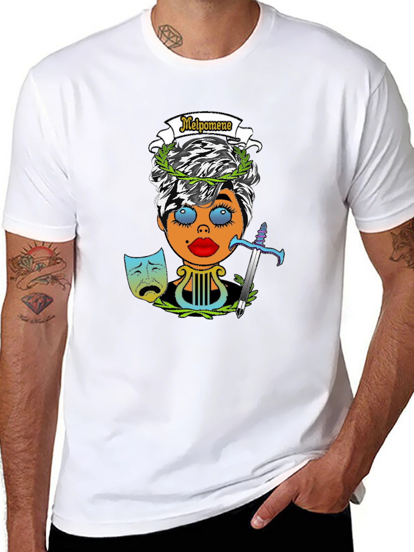 Melpomene Muse T-Shirt - Tragedy Design