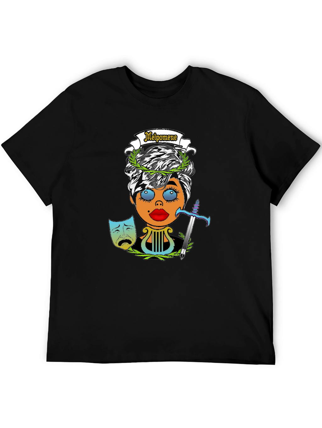 Melpomene Muse T-Shirt - Tragedy Design