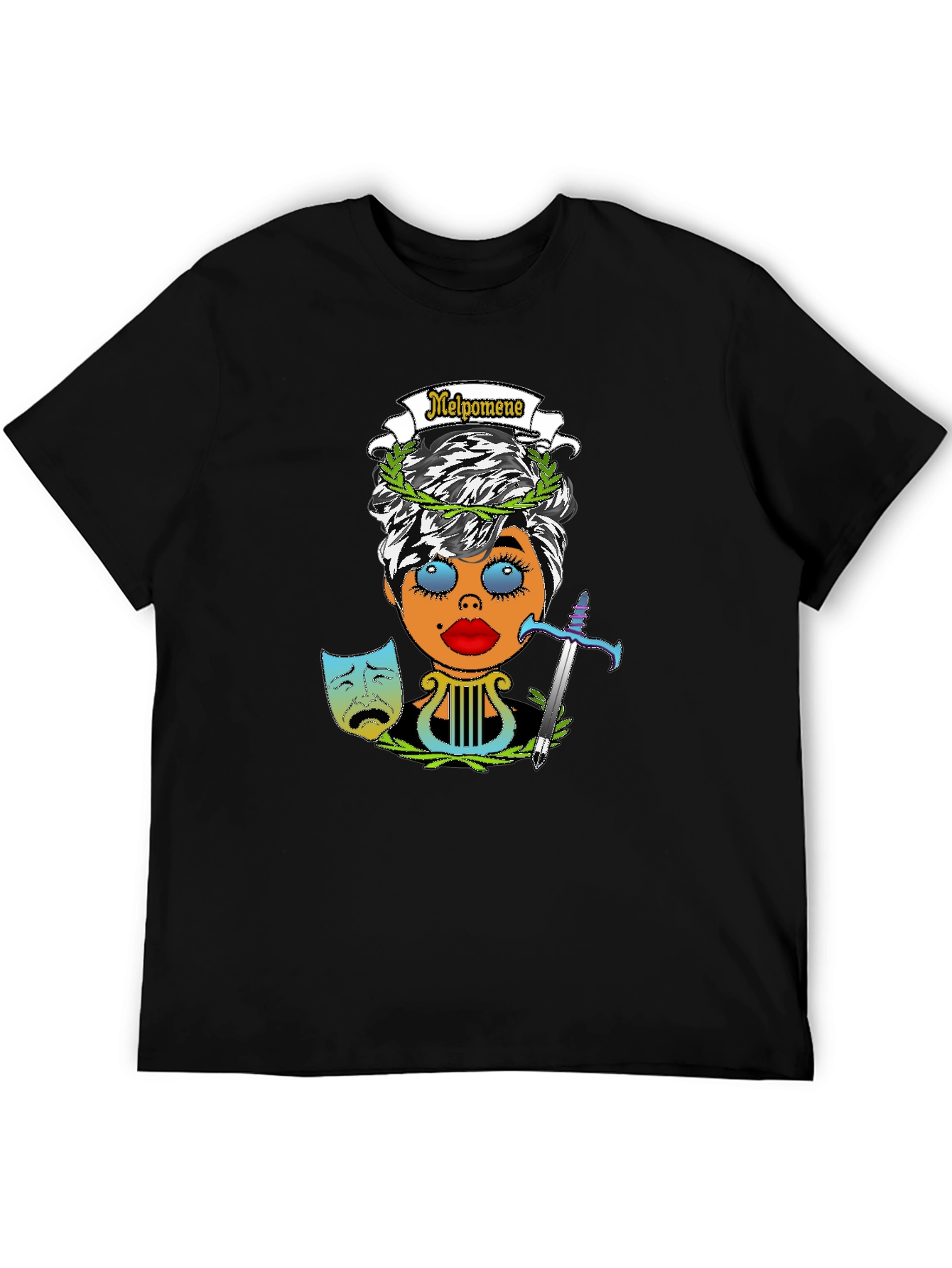 Melpomene Muse T-Shirt - Tragedy Design