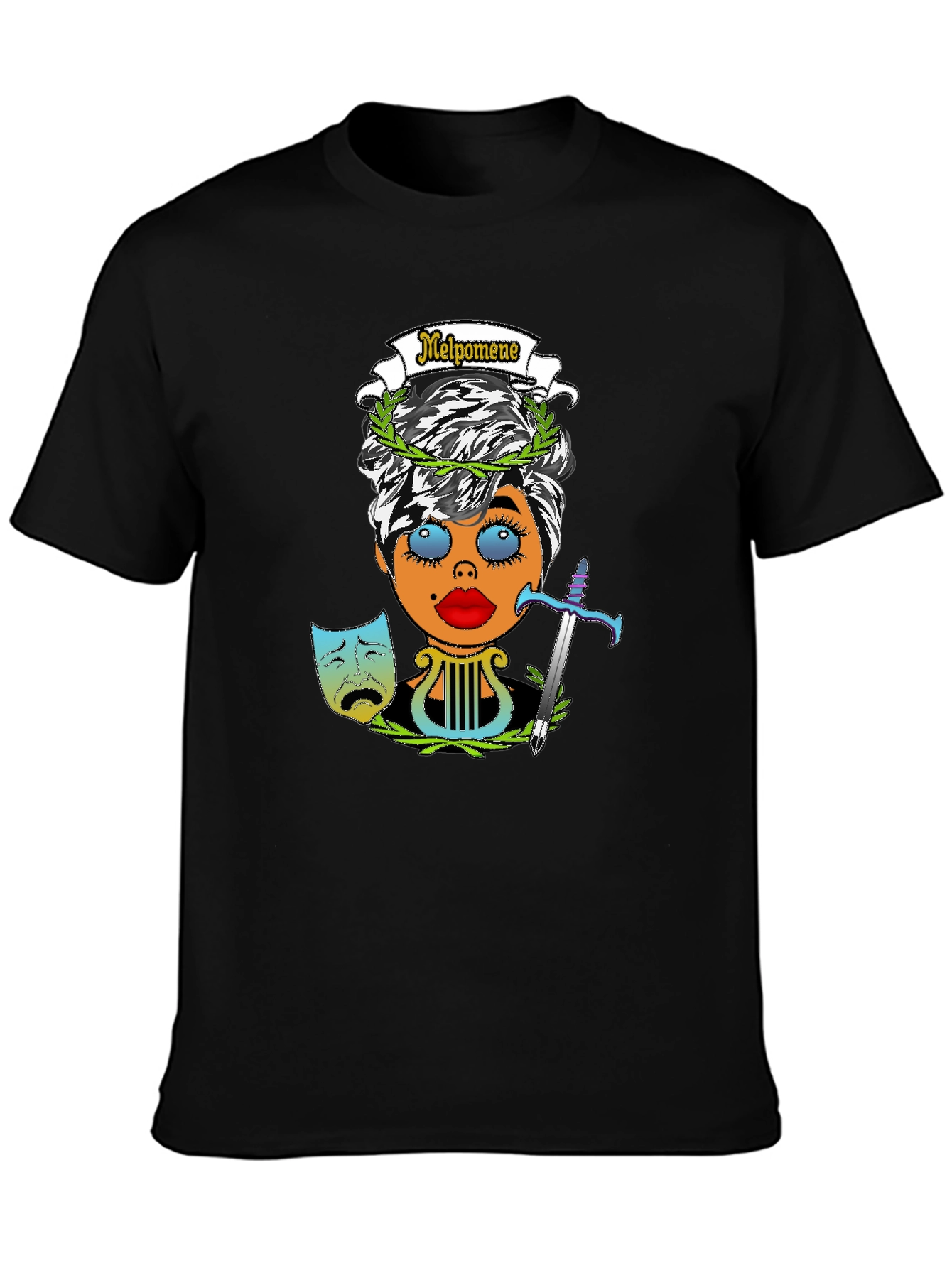 Melpomene Muse T-Shirt - Tragedy Design