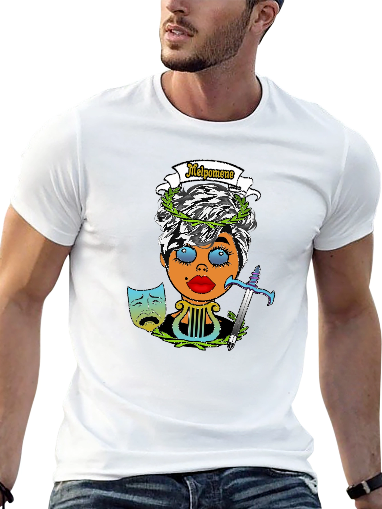 Melpomene Muse T-Shirt - Tragedy Design