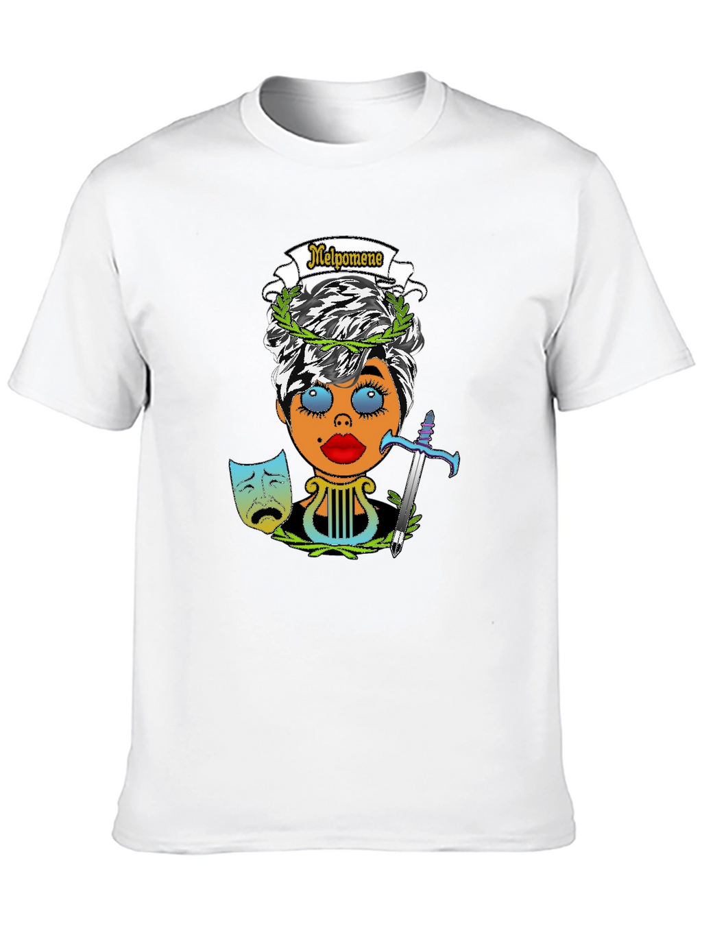 Melpomene Muse T-Shirt - Tragedy Design