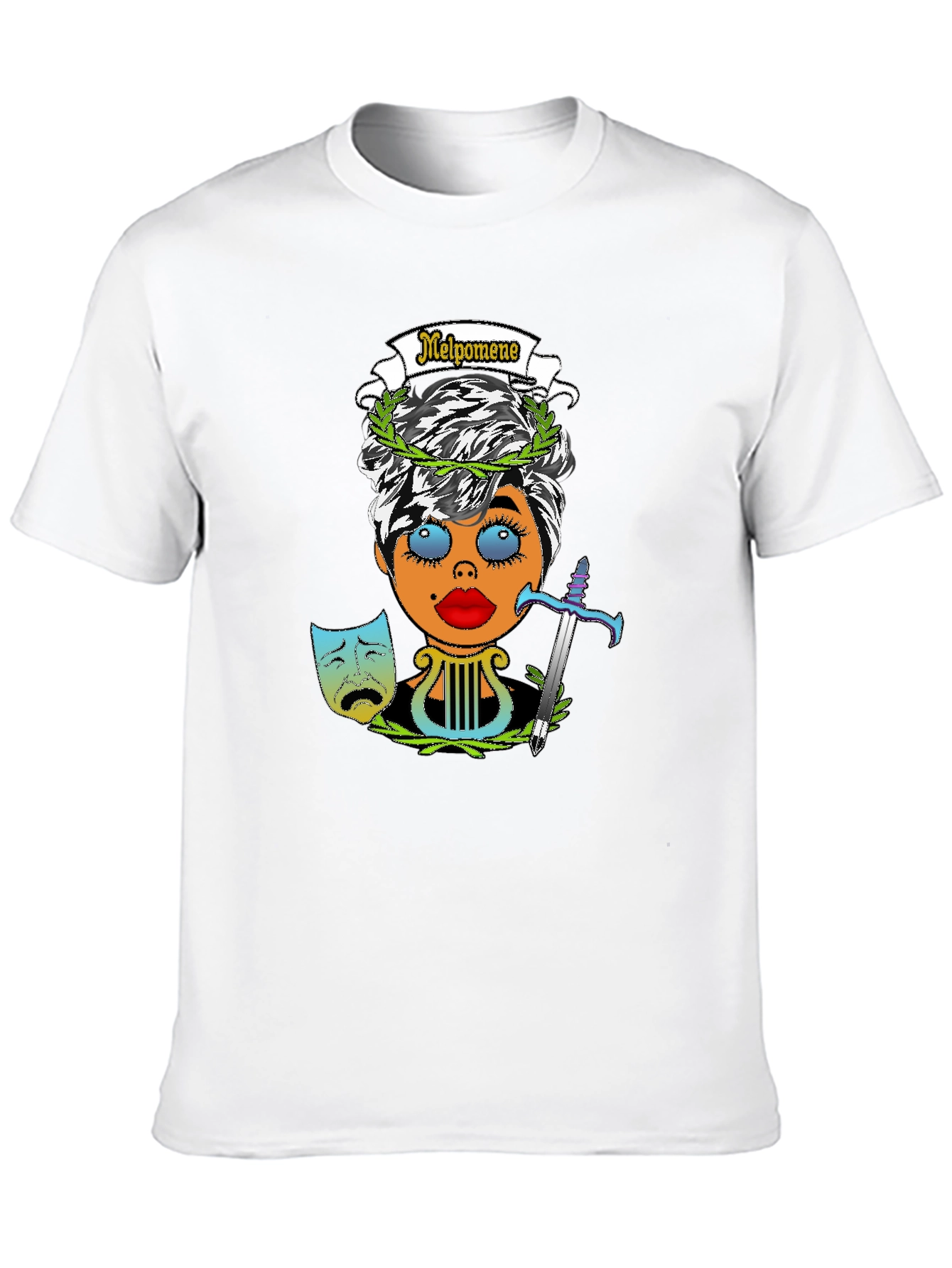 Melpomene Muse T-Shirt - Tragedy Design