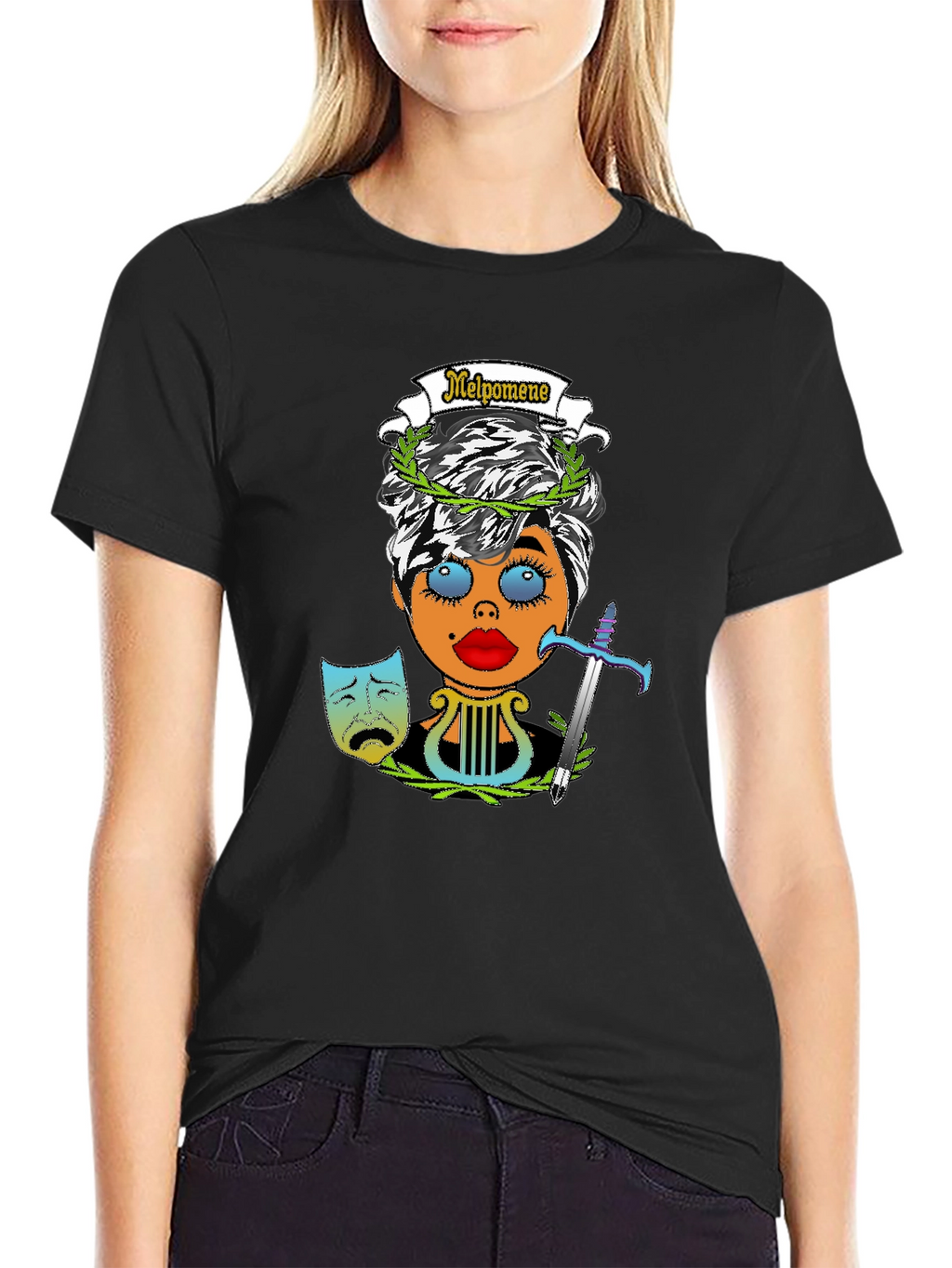 Melpomene Muse T-Shirt - Tragedy Design