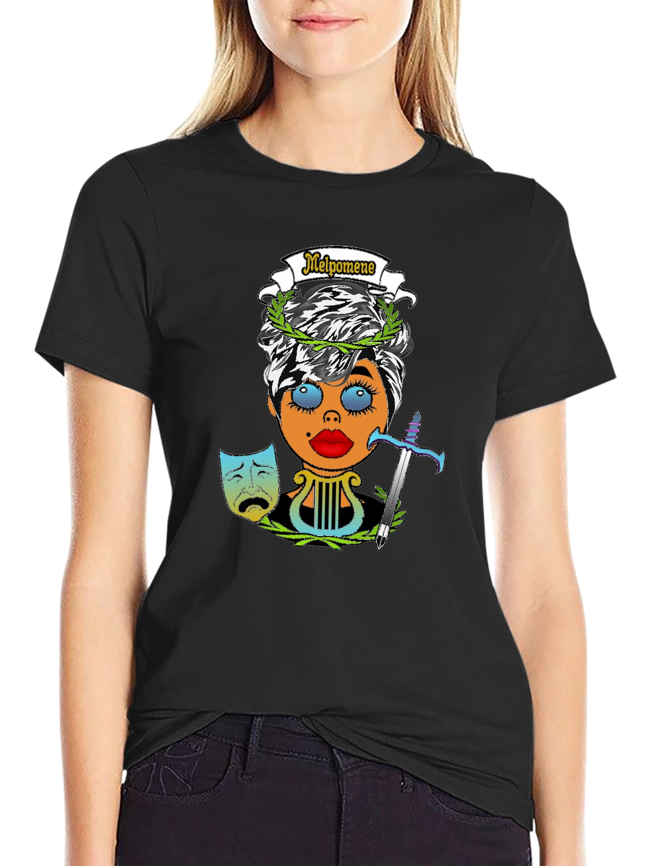 Melpomene Muse T-Shirt - Tragedy Design