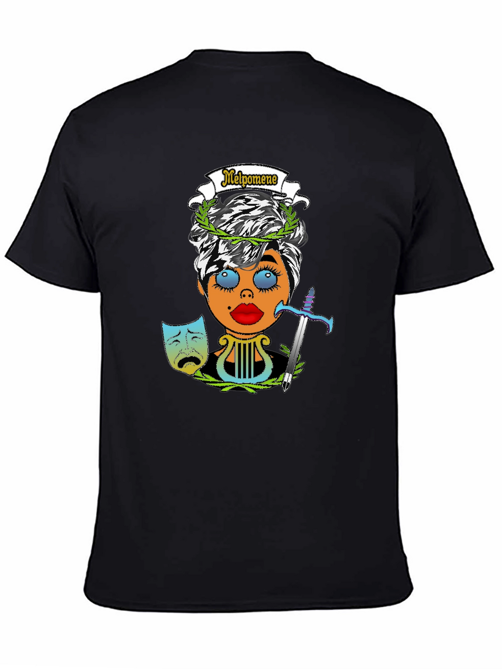 Melpomene Muse T-Shirt - Tragedy Design