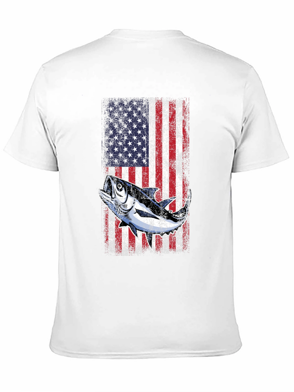 American Flag Tuna Fishing T-Shirt