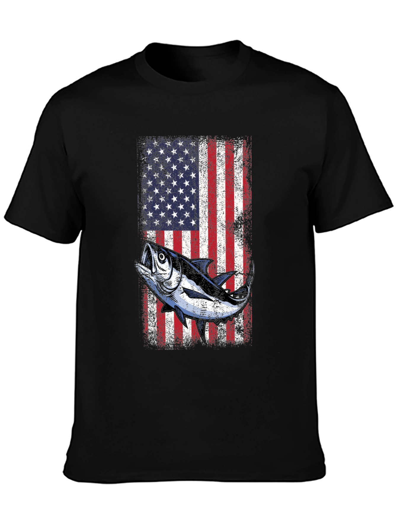 American Flag Tuna Fishing T-Shirt