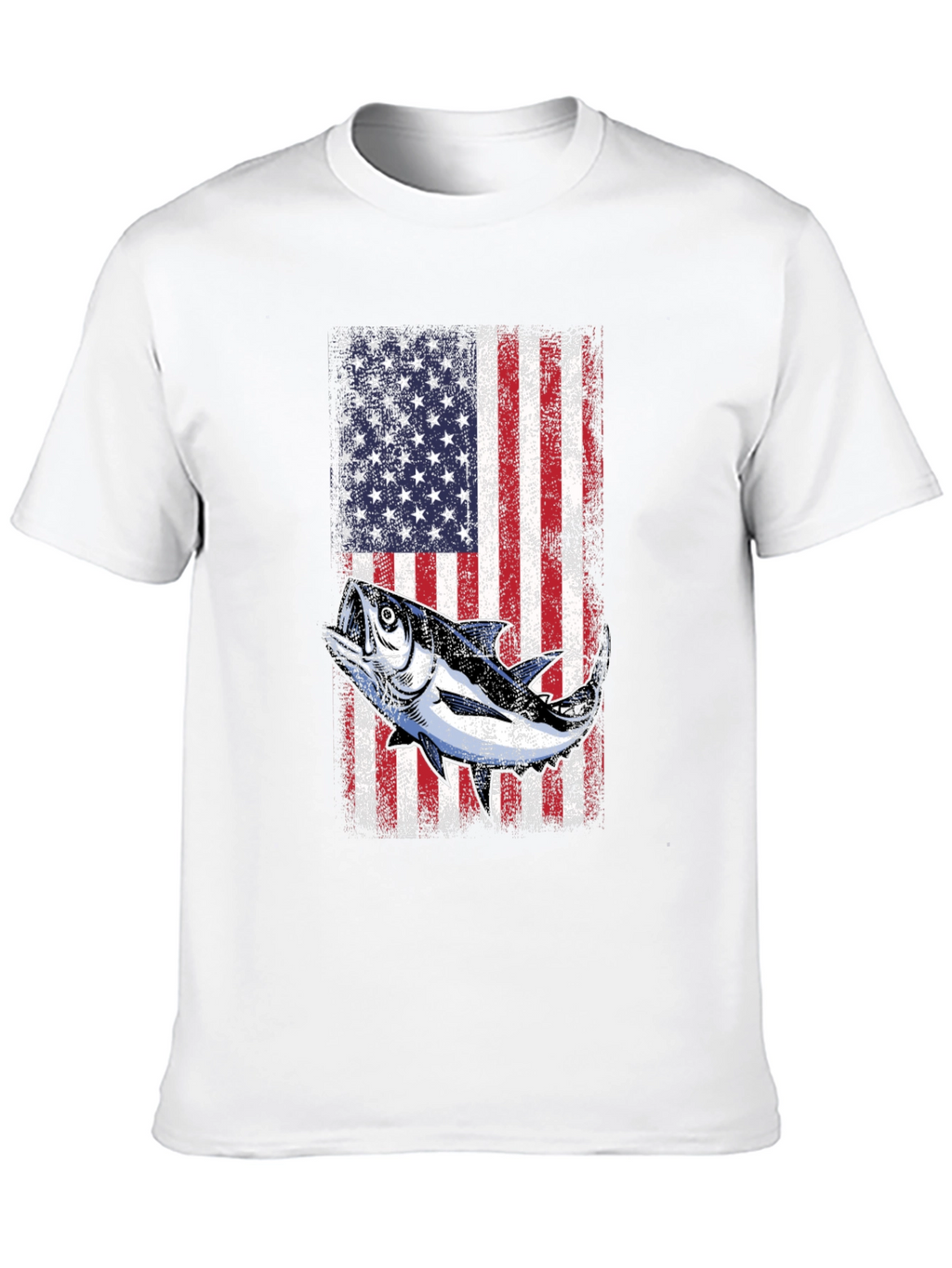American Flag Tuna Fishing T-Shirt