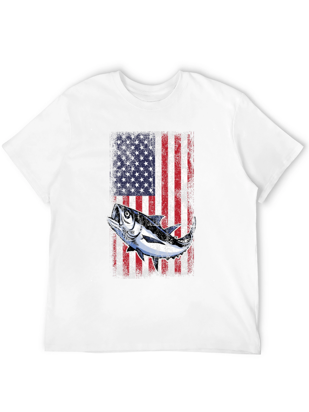 American Flag Tuna Fishing T-Shirt