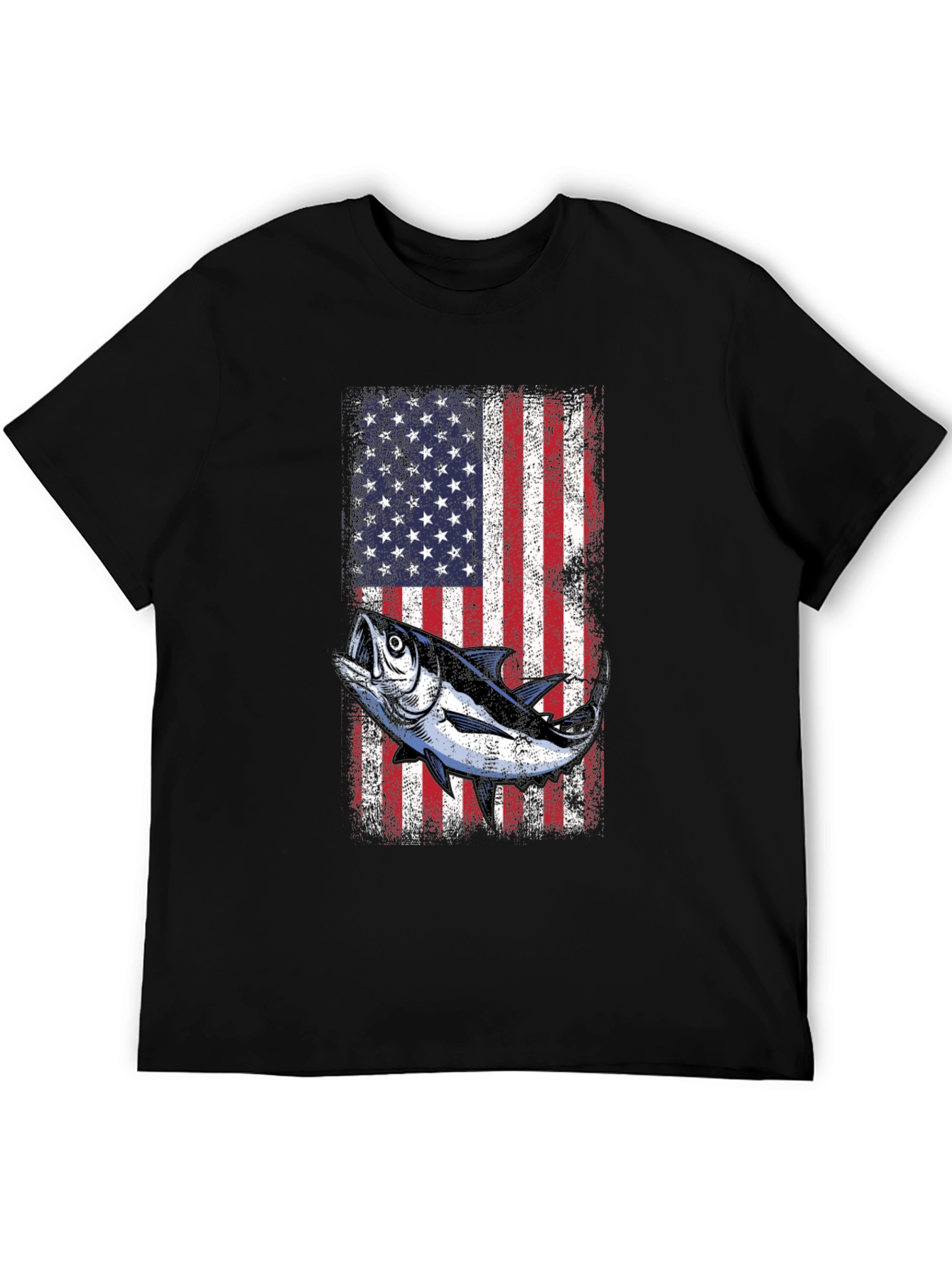 American Flag Tuna Fishing T-Shirt