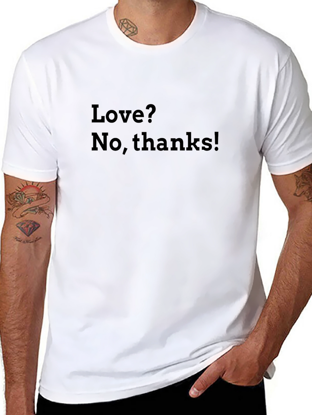 Love? No Thanks! Graphic Tee - Anti-Valentines T-Shirt