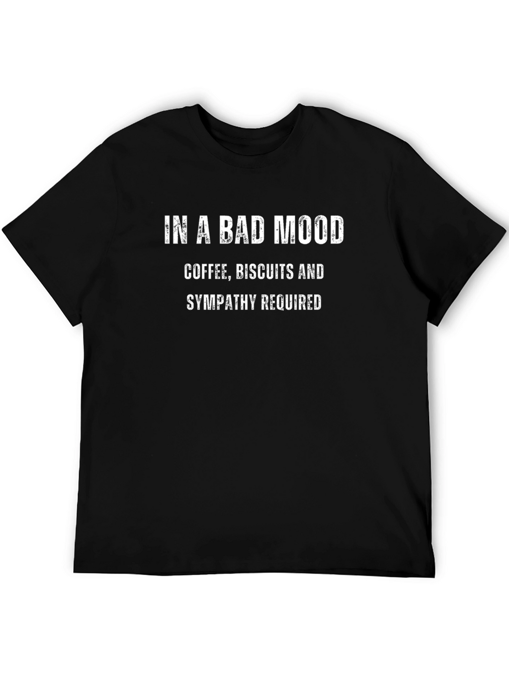 Bad Mood Coffee Biscuits Mens Black T-Shirt