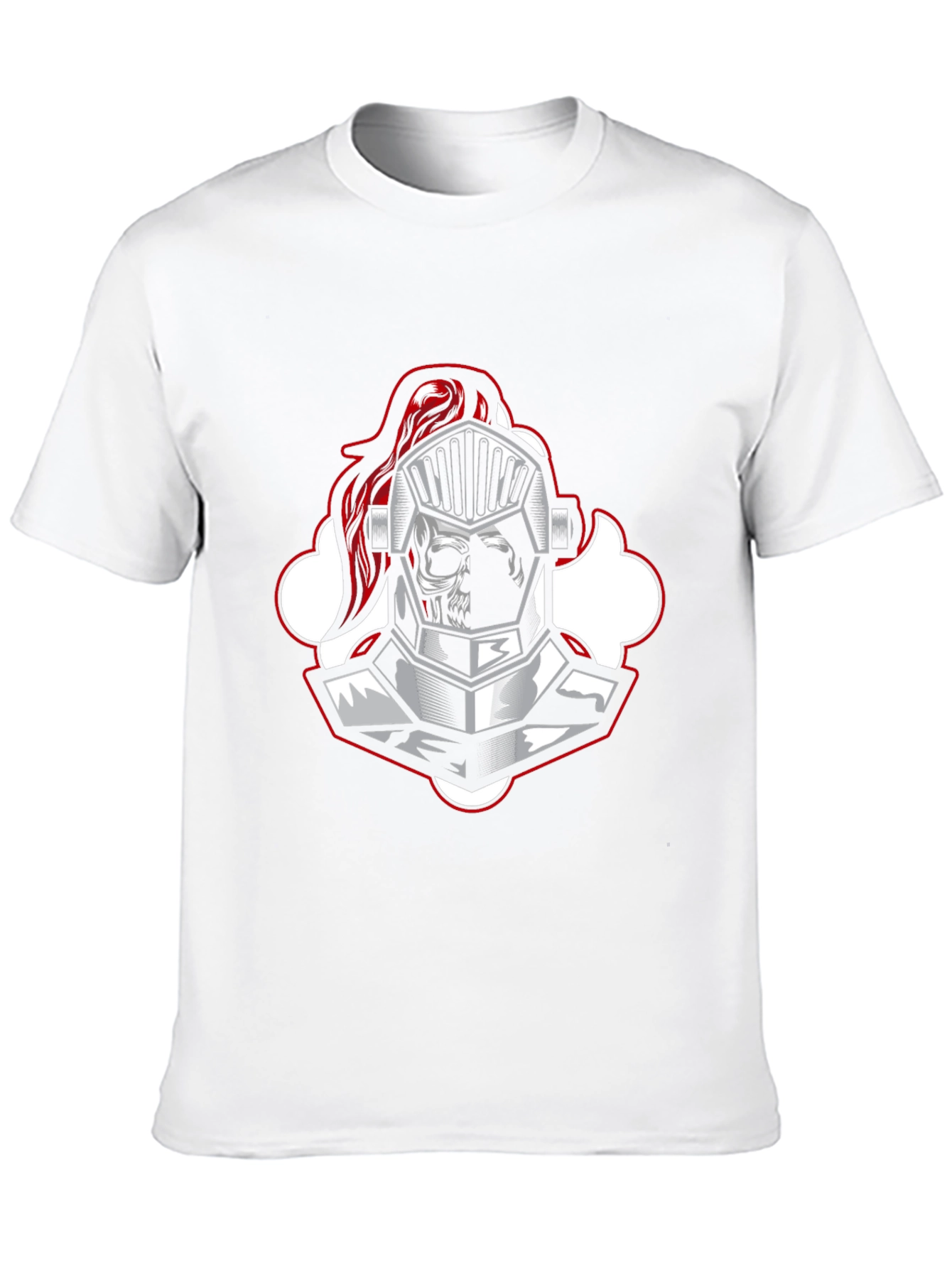 Knight Skull Graphic Tee - Black