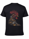 Rooster Graphic T-Shirt - Black