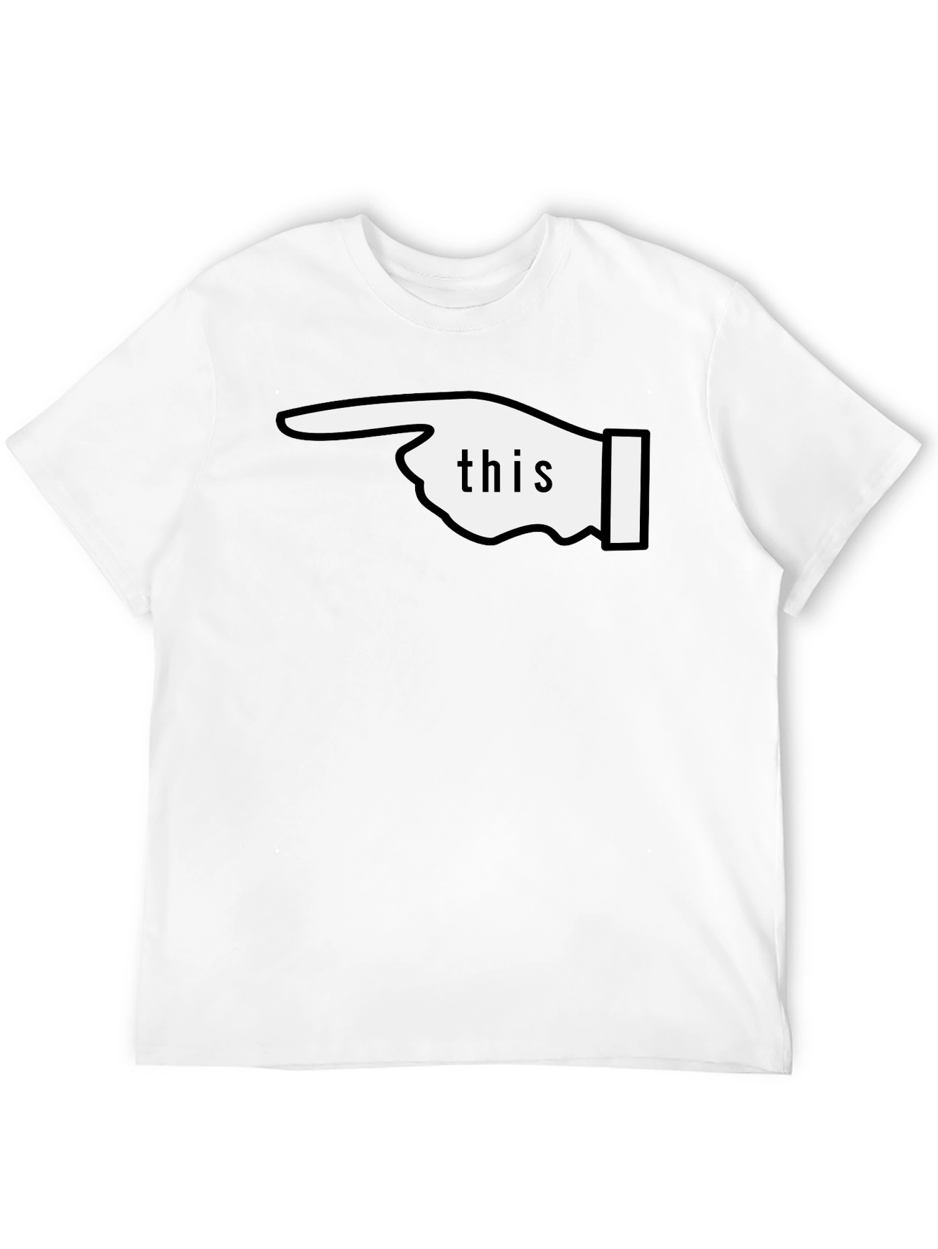 Funny This Pointing Finger Black T-Shirt