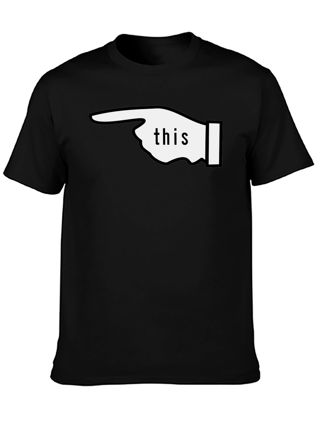 Funny This Pointing Finger Black T-Shirt