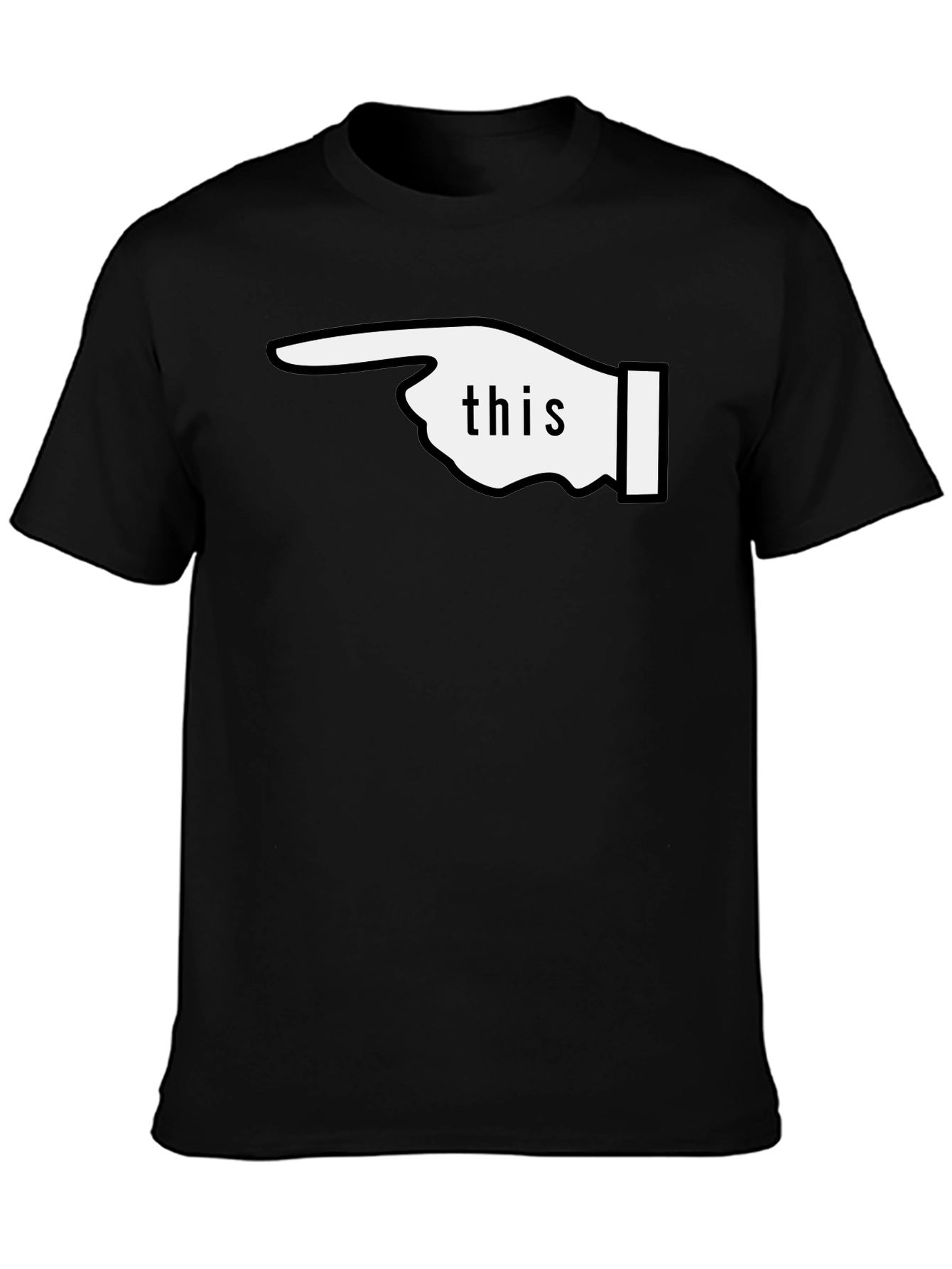Funny This Pointing Finger Black T-Shirt